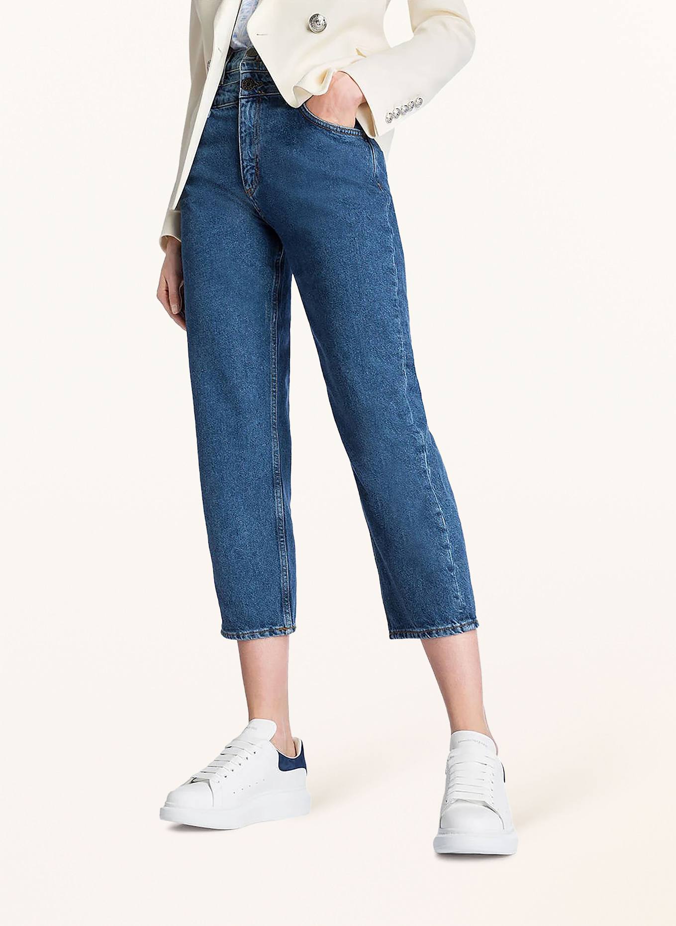 McQUEEN Sneaker: WEISS/ BLAU