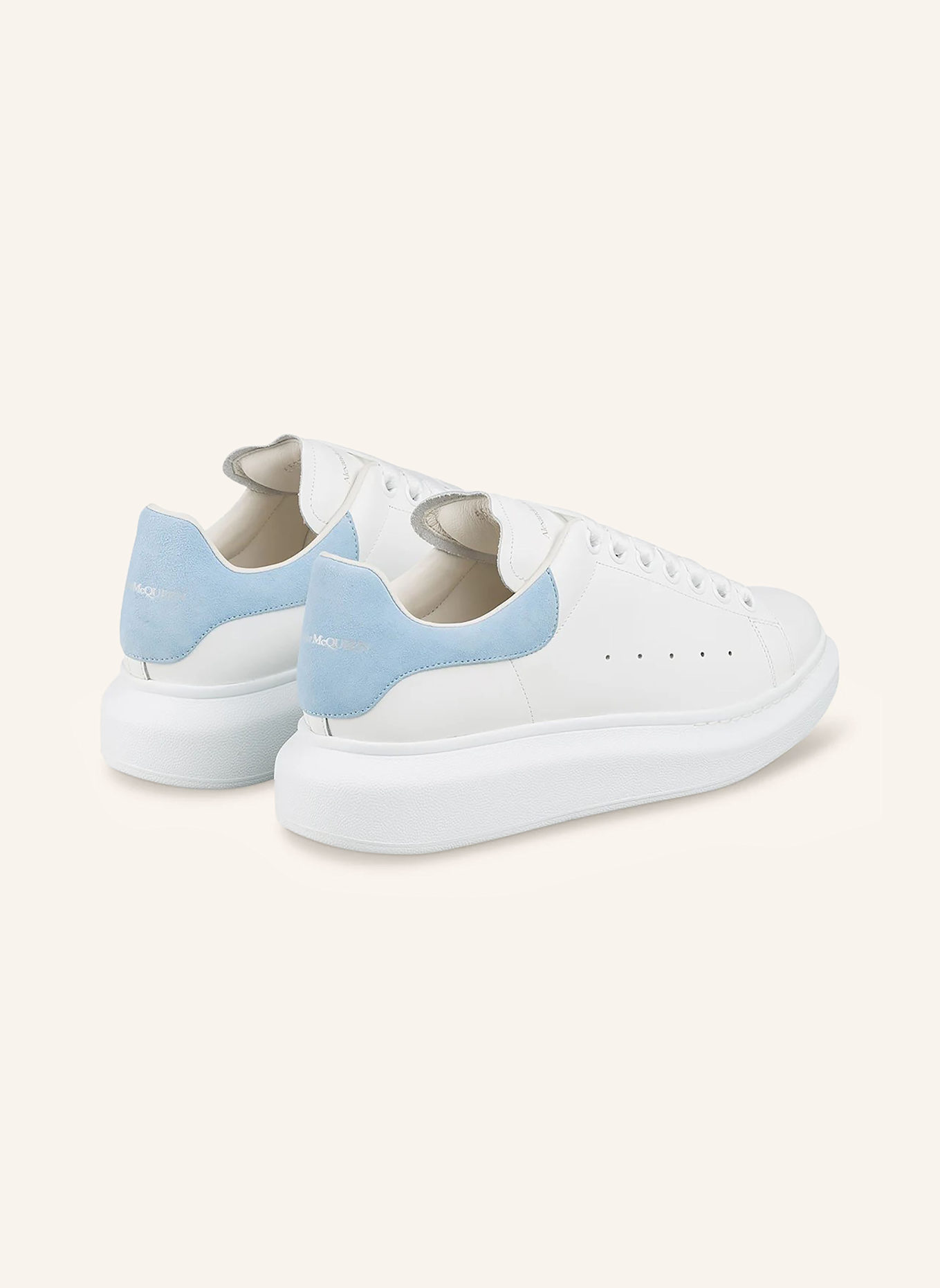 McQUEEN Sneaker: WEISS/ HELLBLAU
