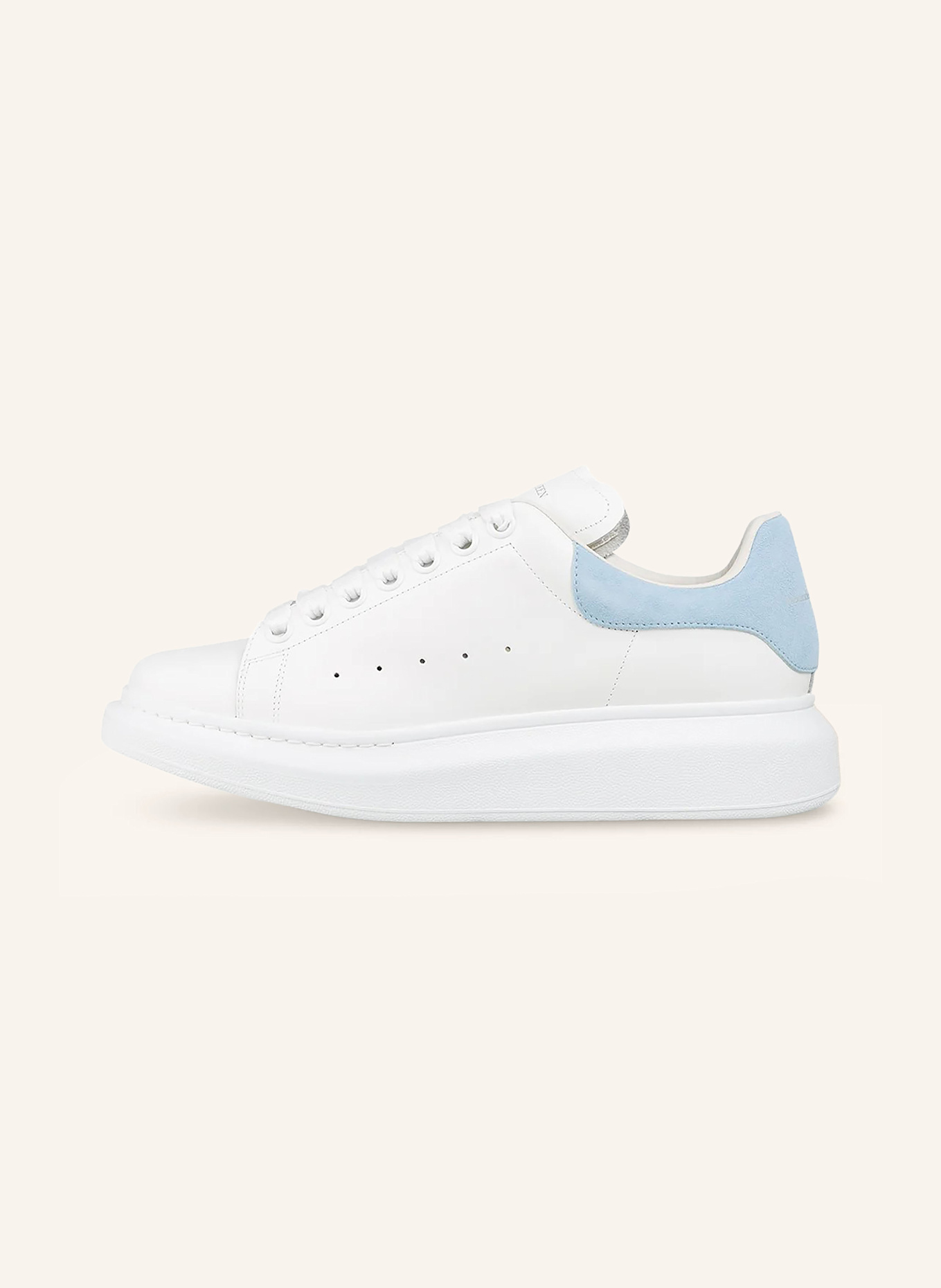 McQUEEN Sneaker: WEISS/ HELLBLAU