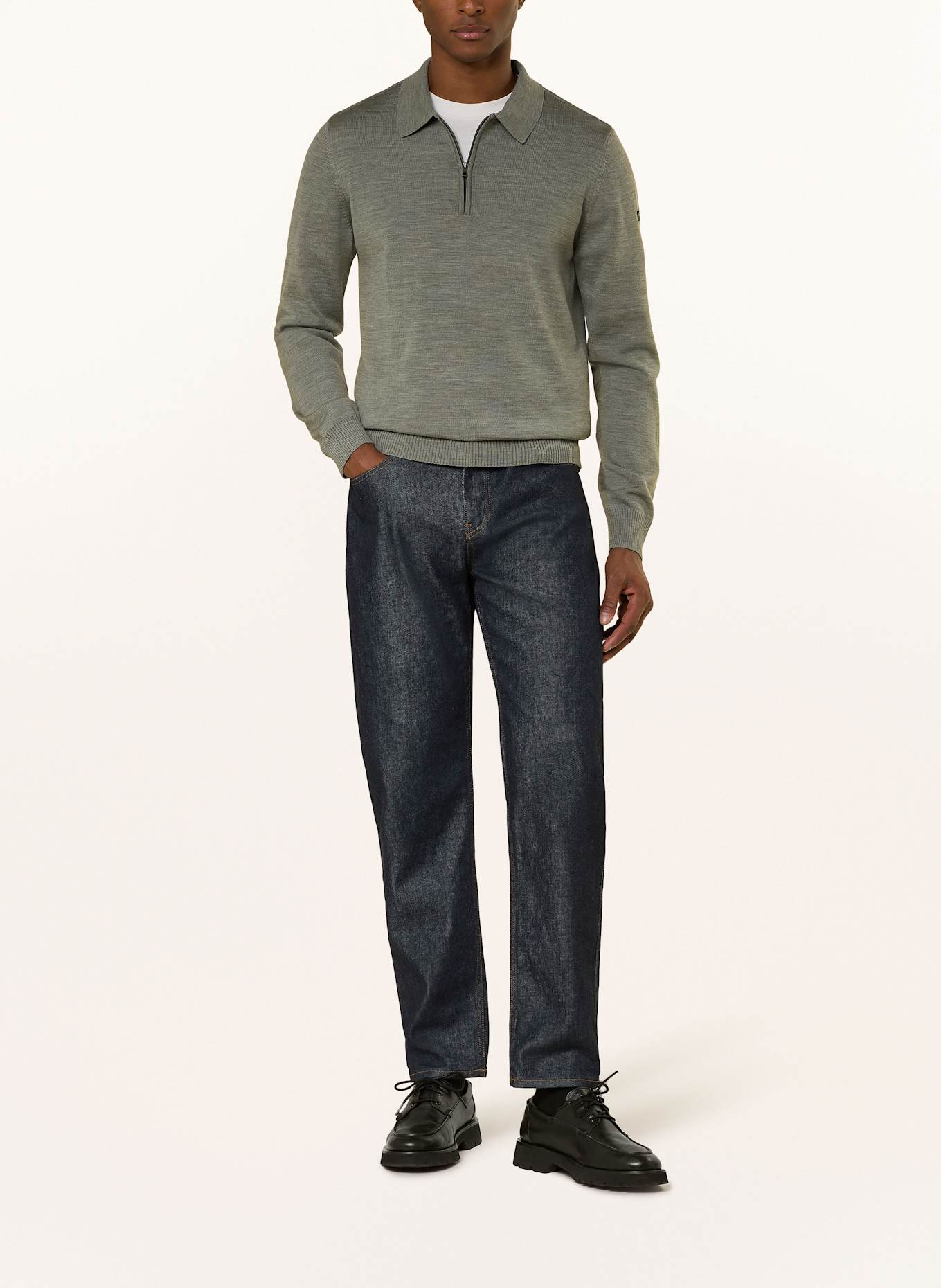 MAERZ MUENCHEN Pullover aus Merinowolle: KHAKI