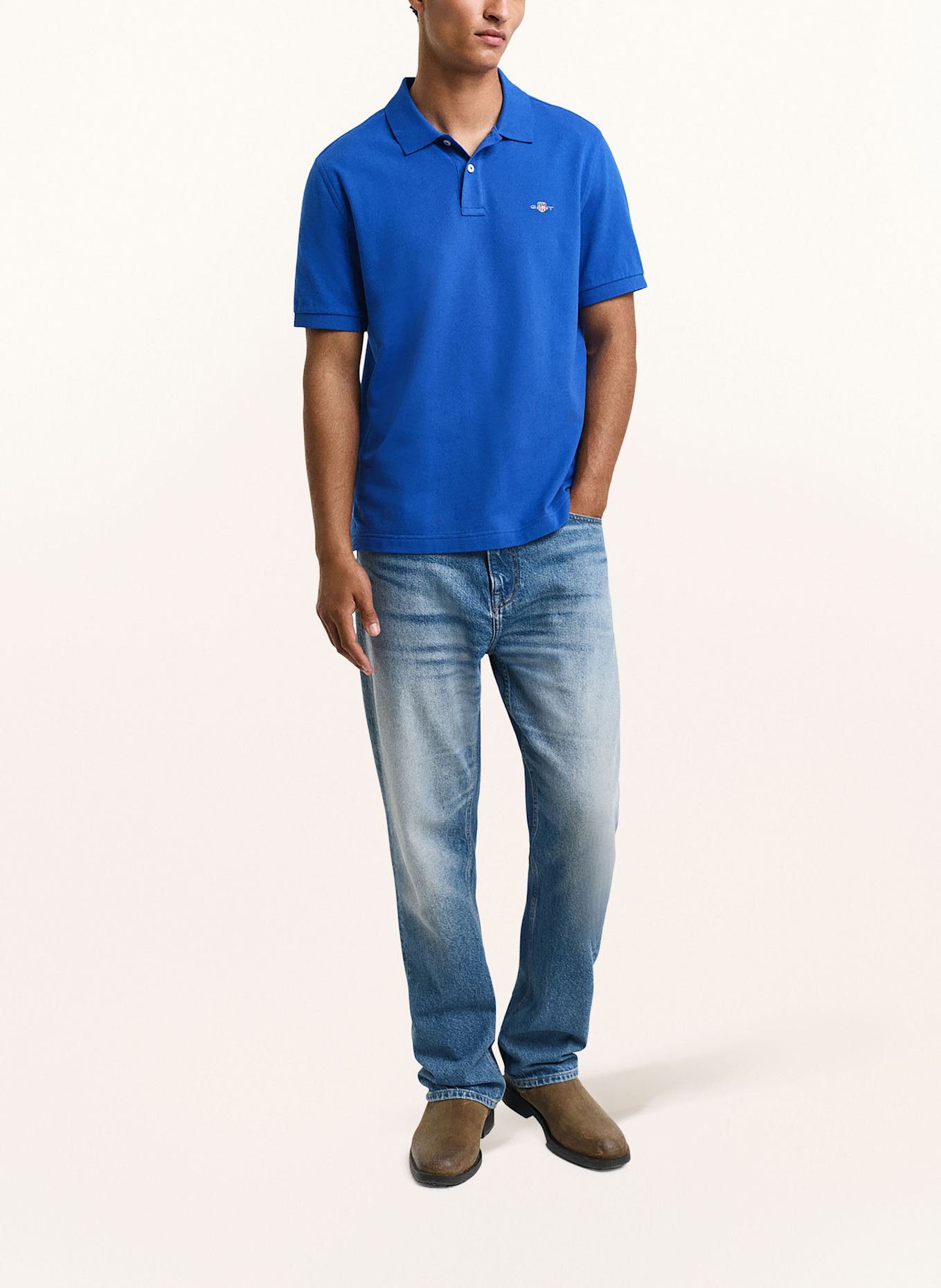 GANT Piqué-Poloshirt Regular Fit: BLAU