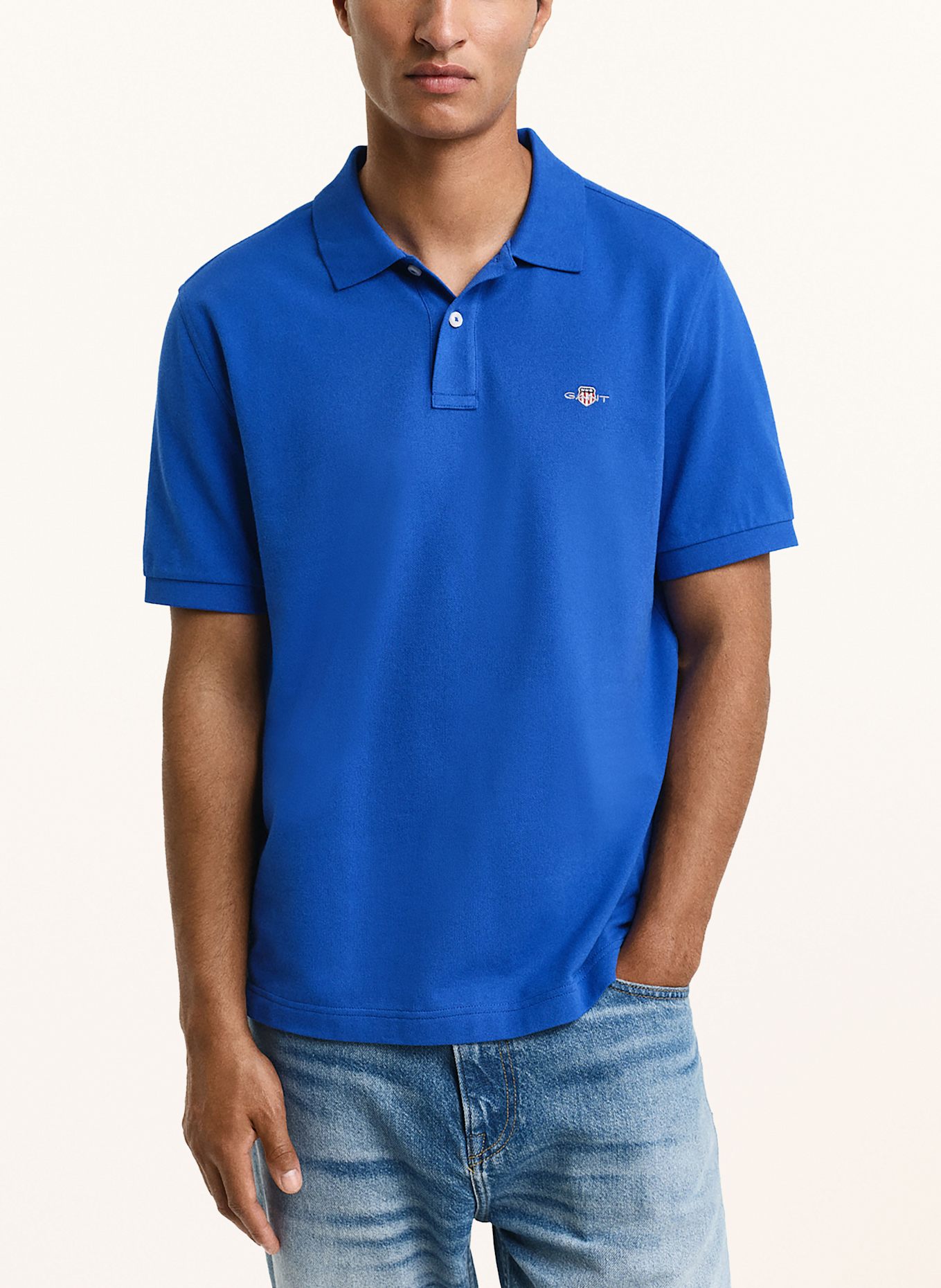 GANT Piqué-Poloshirt Regular Fit: BLAU