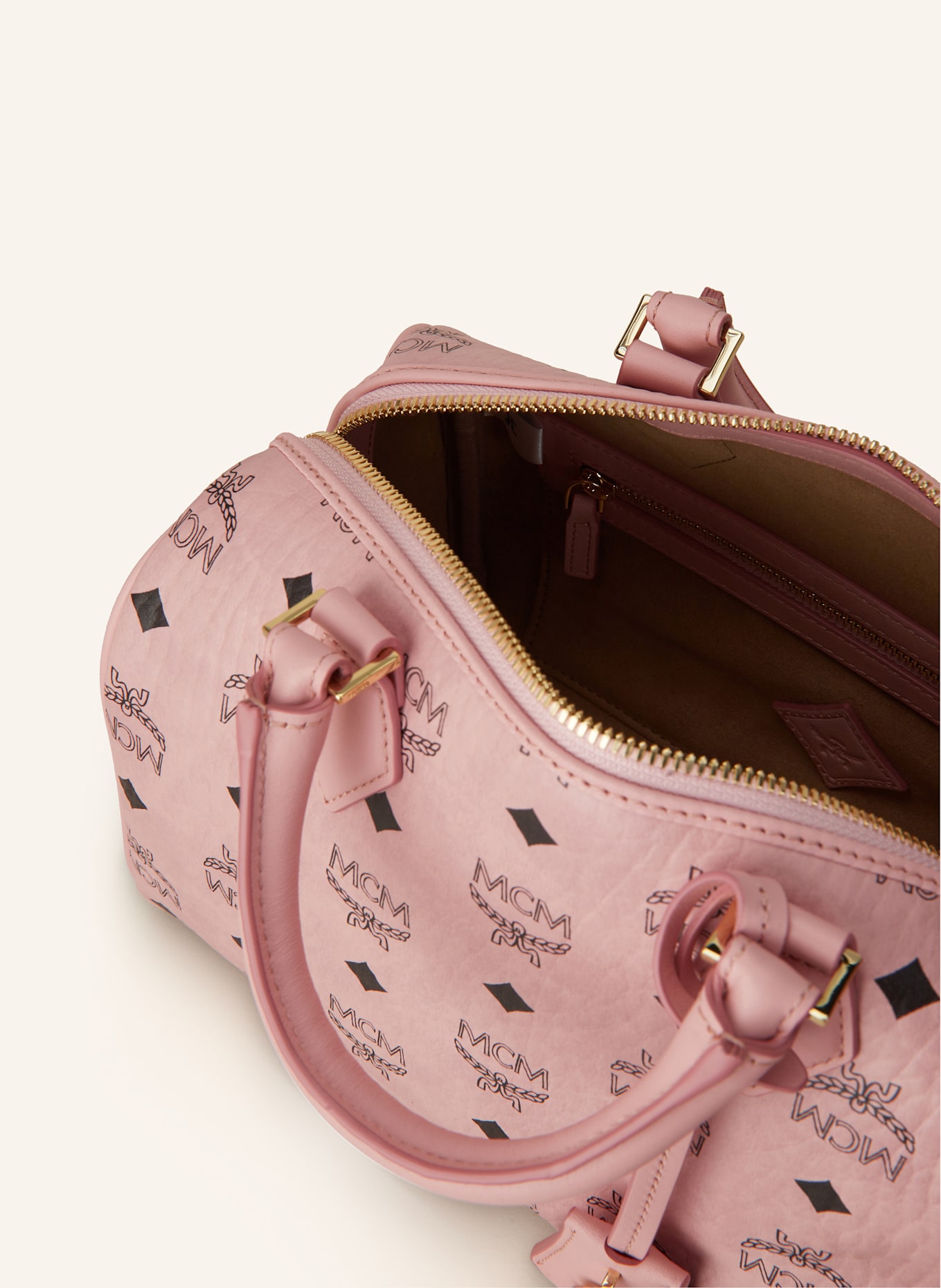 MCM Handtasche ELLA BOSTON VISETOS: ROSA/ SCHWARZ
