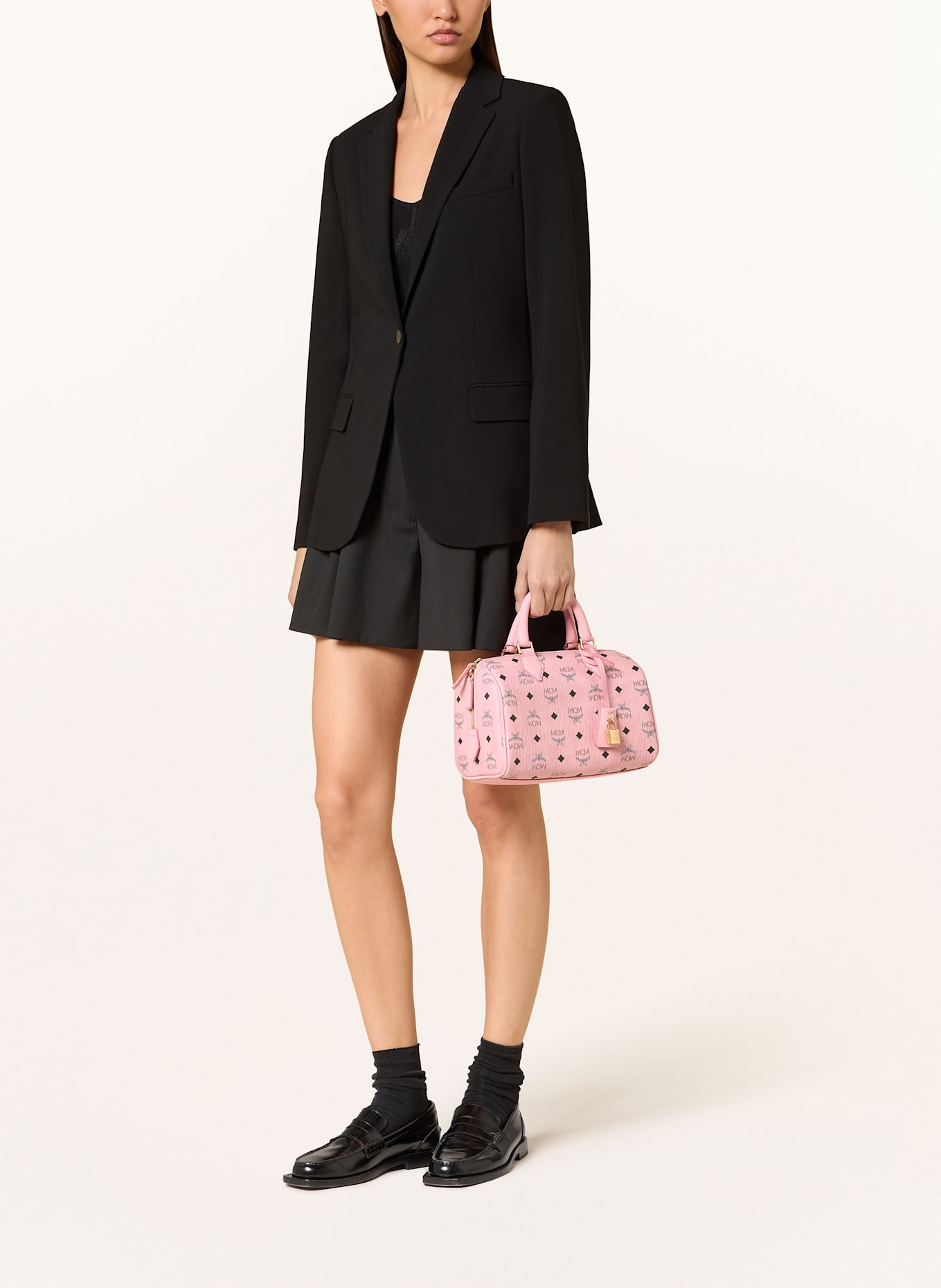 MCM Handtasche ELLA BOSTON VISETOS: ROSA/ SCHWARZ