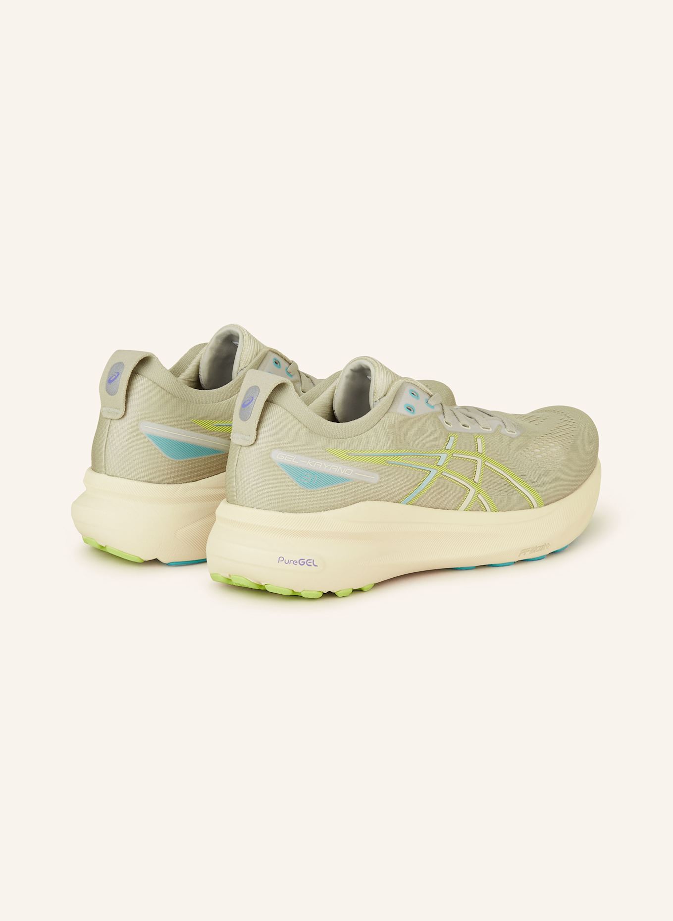 ASICS Laufschuhe GEL-KAYANO 31: HELLGRAU/ NEONGRÜN/ HELLBLAU