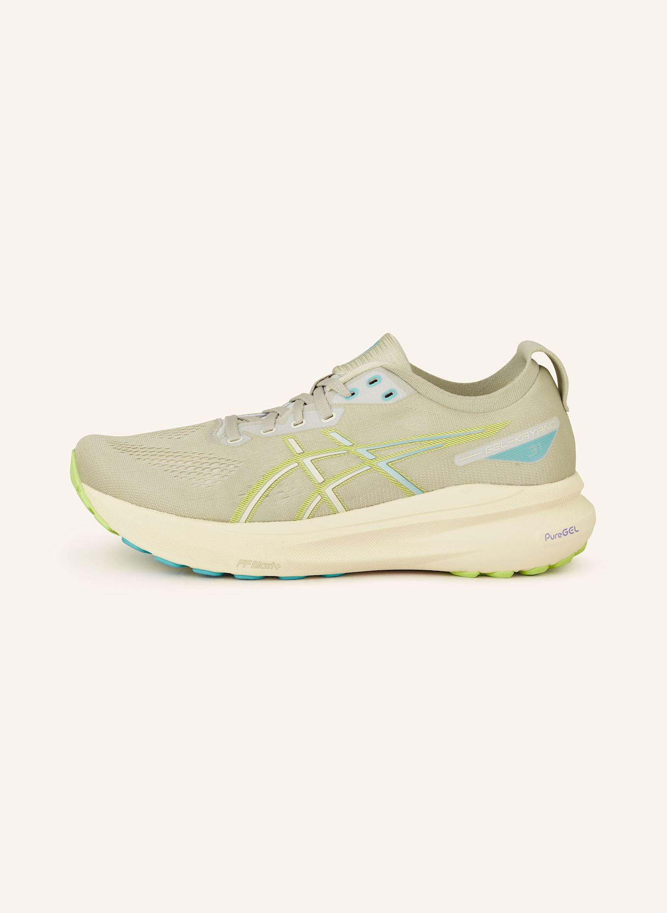 ASICS Laufschuhe GEL-KAYANO 31: HELLGRAU/ NEONGRÜN/ HELLBLAU