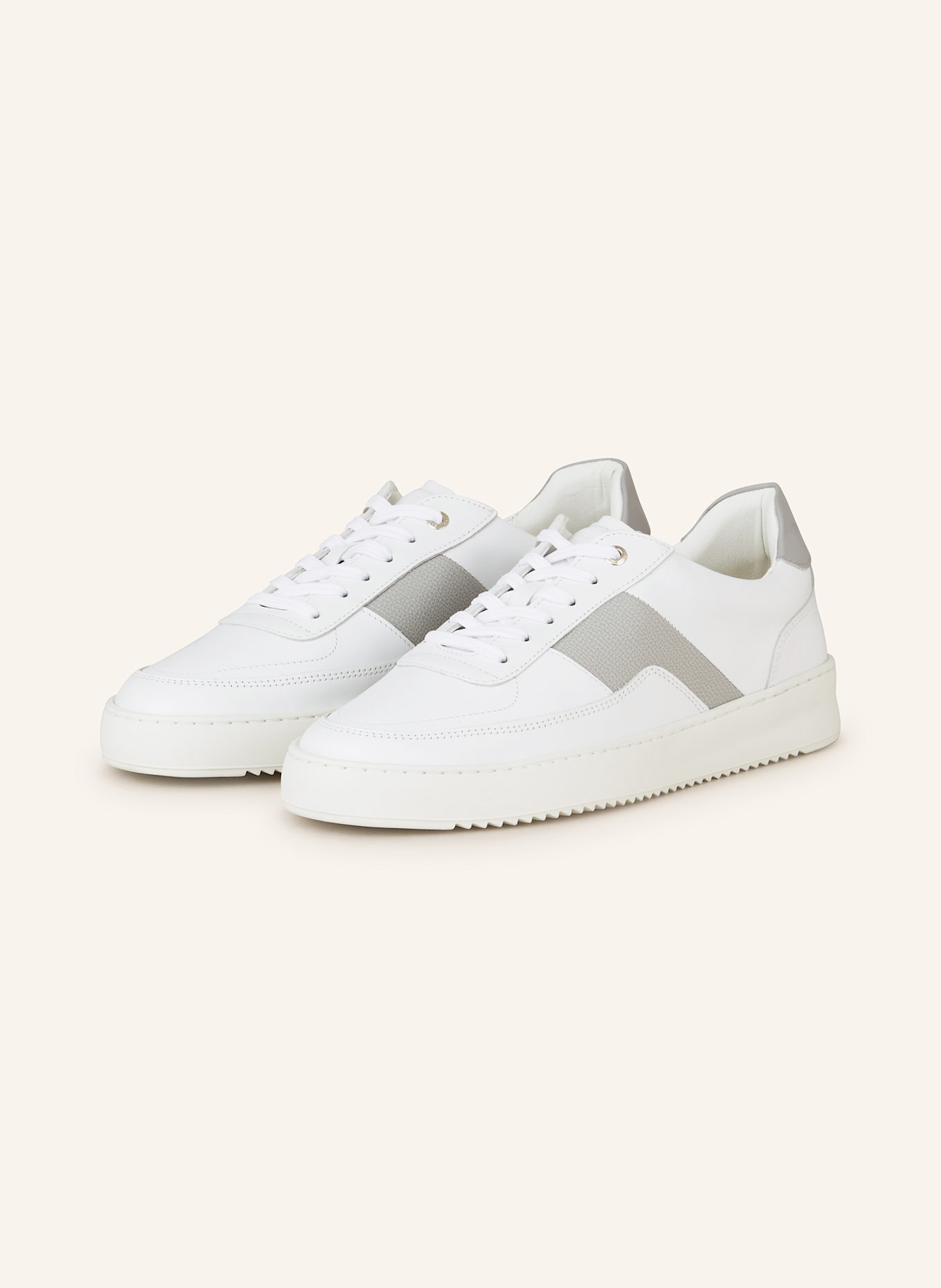 FILLING PIECES Sneaker MONDO GAME: WEISS/ GRAU