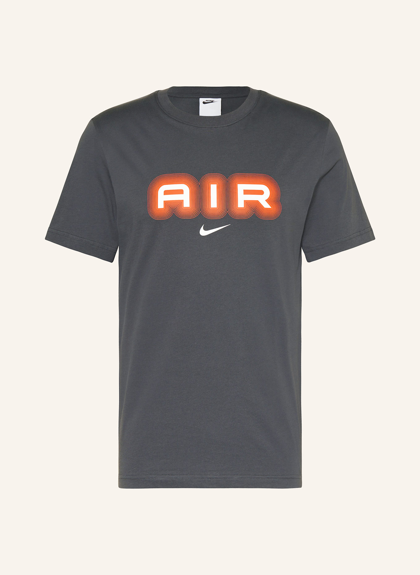 Nike T-Shirt: DUNKELGRAU / ORANGE