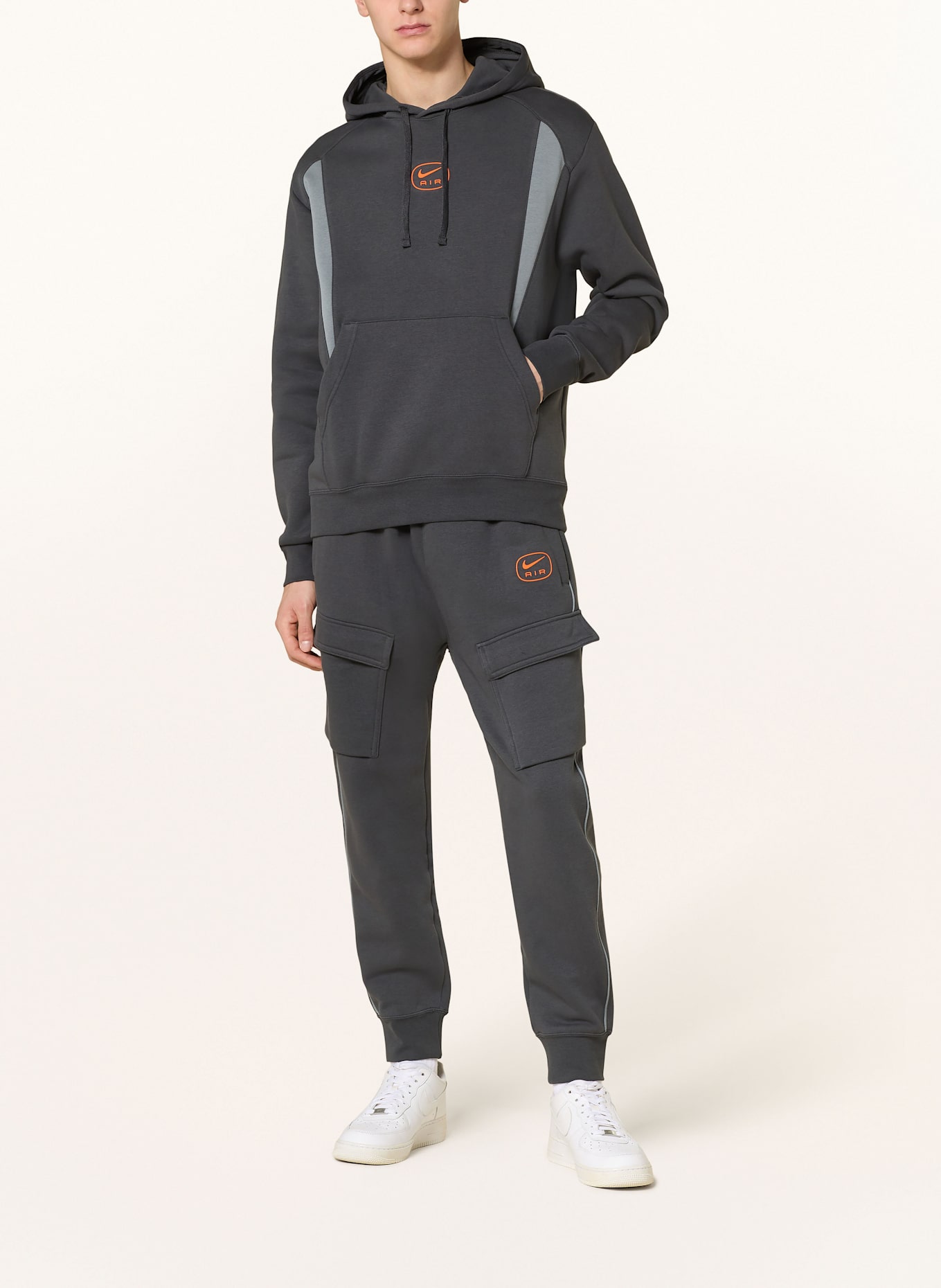 Nike Hoodie SPORTSWEAR AIR: DARK GRAY / LIGHT GRAY