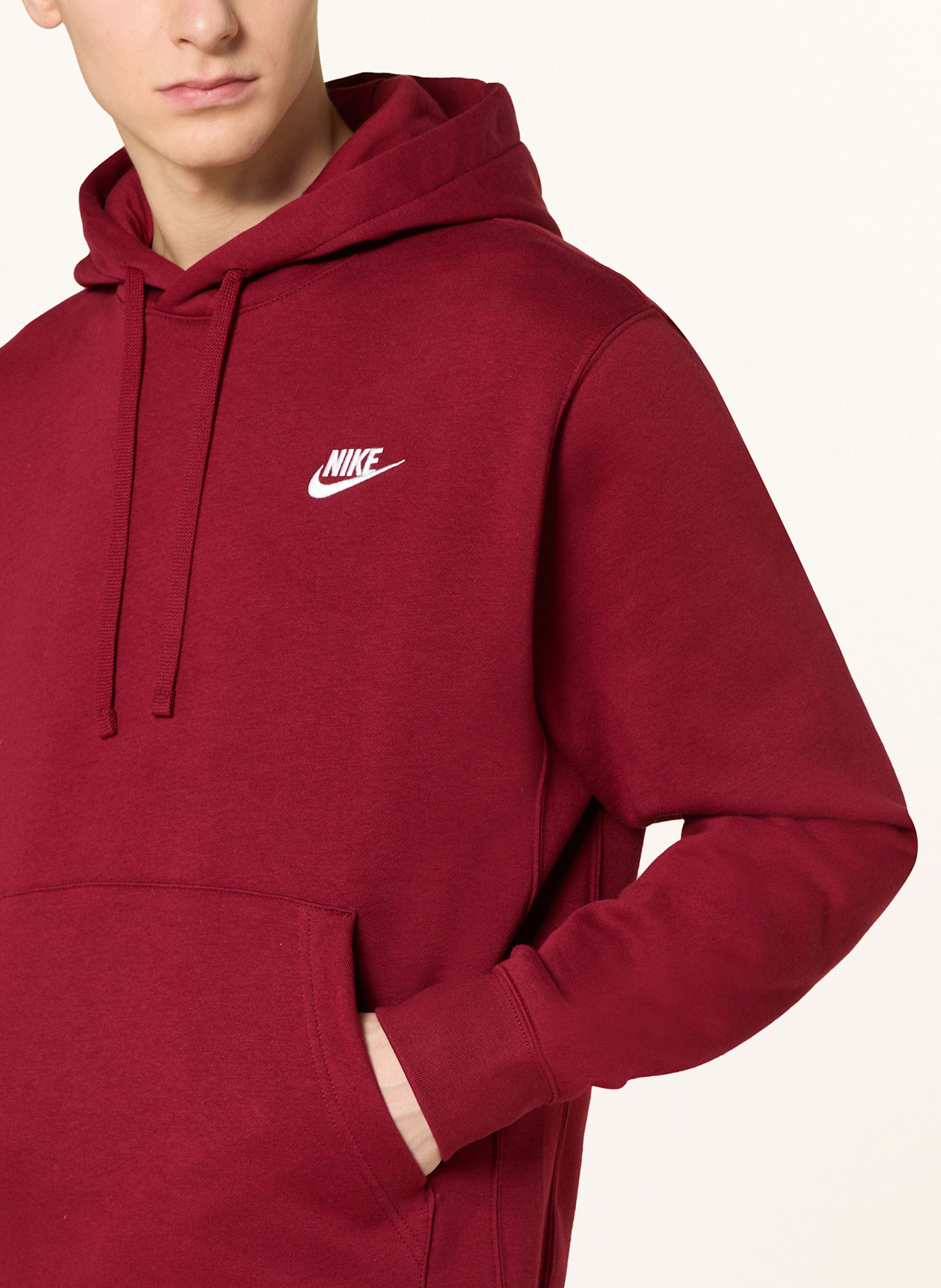 Nike Bluza z kapturem: CIEMNOCZERWONY