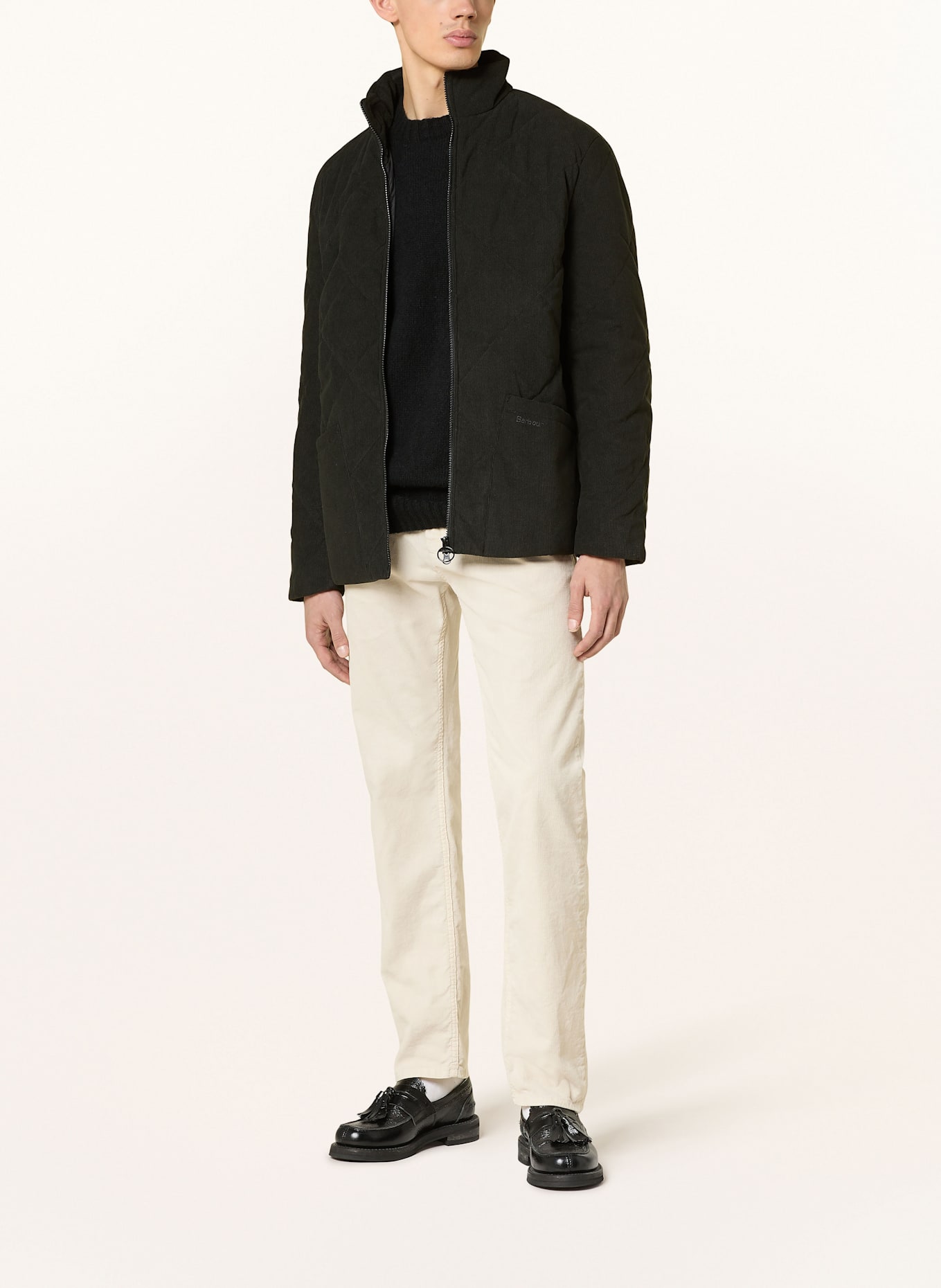 Barbour Steppjacke LIDDESDALE aus Cord: SCHWARZ (Bild 2)