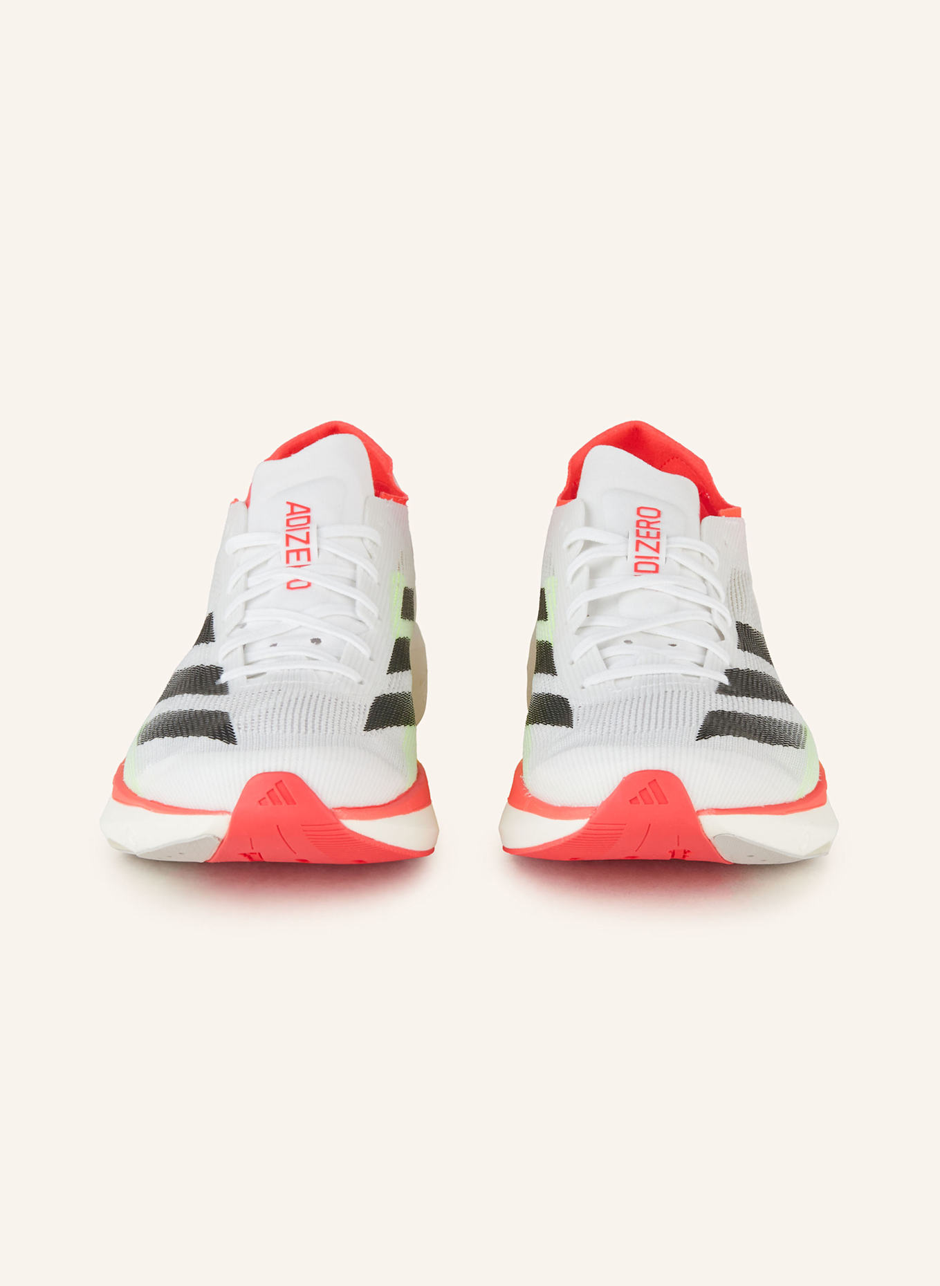 adidas Laufschuhe ADIZERO TAKUMI SEN 10: WEISS/ NEONGRÜN/ NEONROT