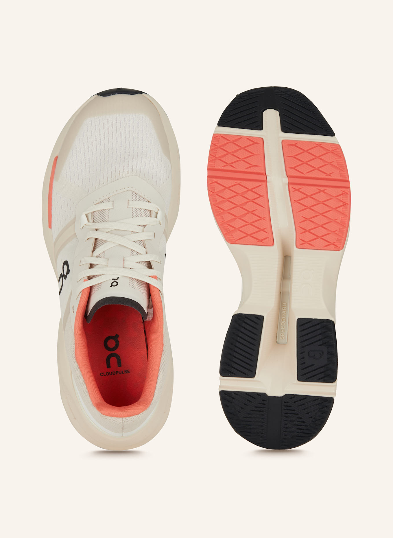 On Fitnessschuhe CLOUDPULSE: BEIGE / ORANGE