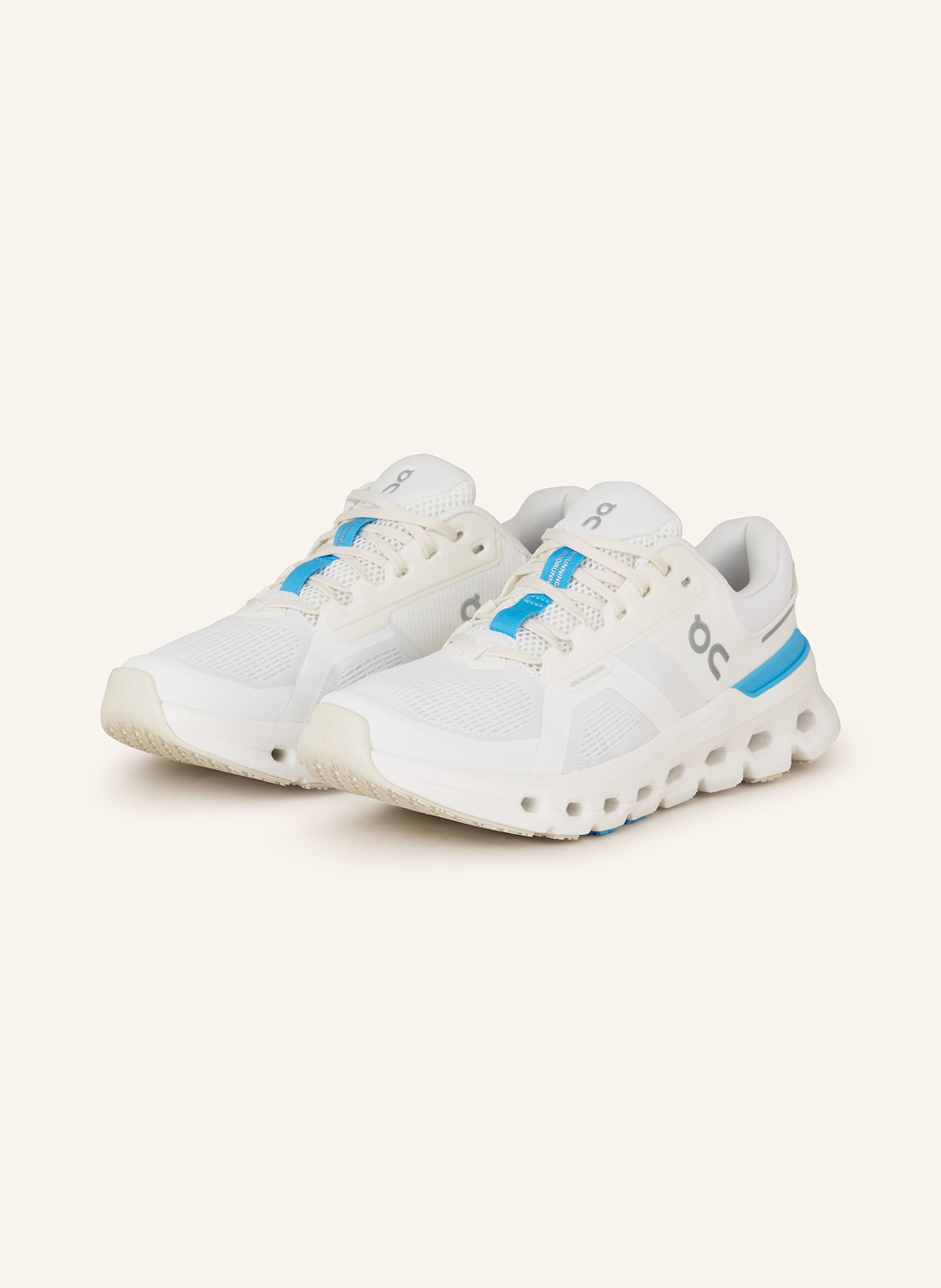 On Running shoes CLOUDRUNNER 2: WHITE / TURQUOISE