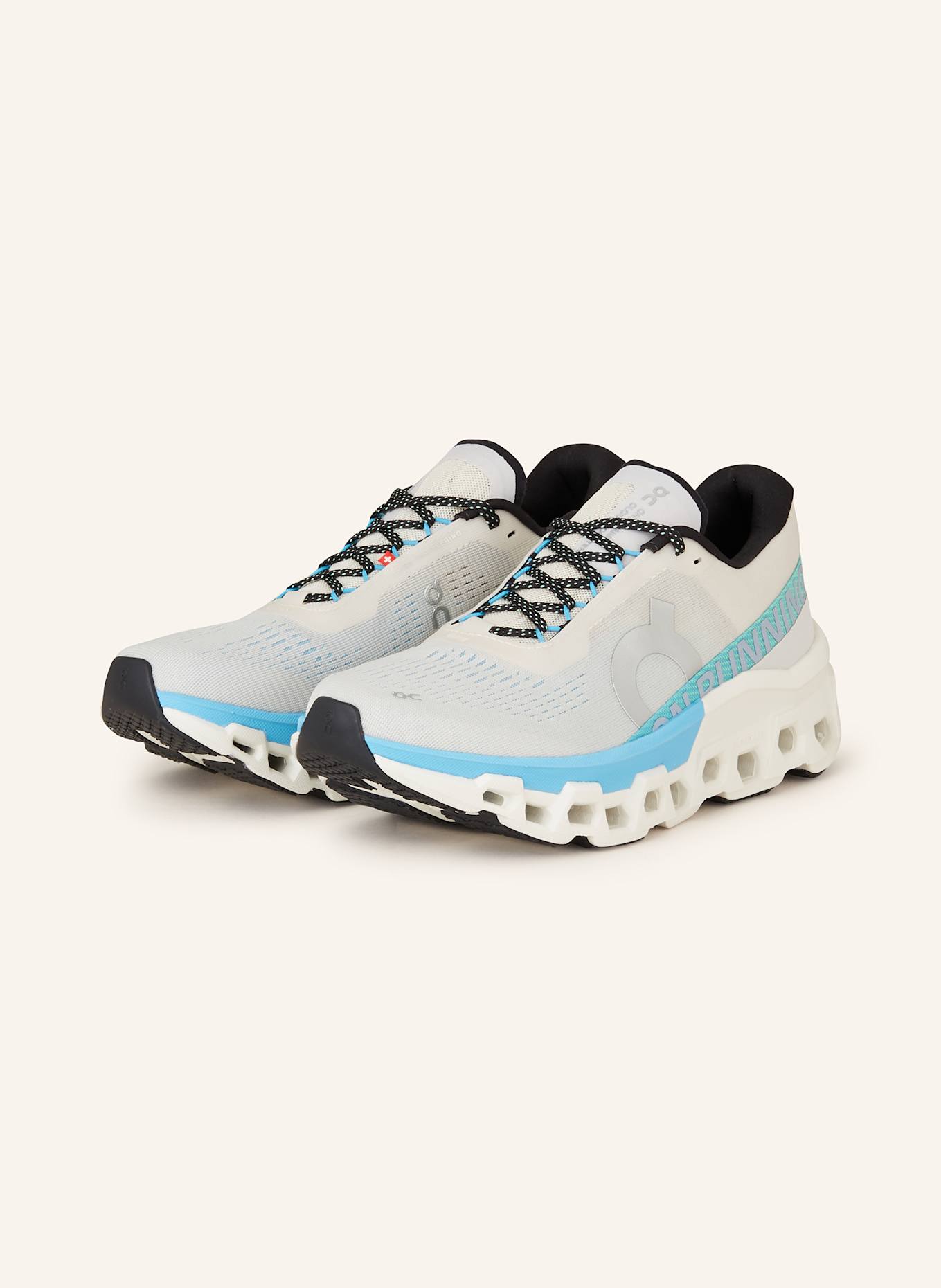 On Running shoes CLOUDMONSTER 2: CREAM / TURQUOISE