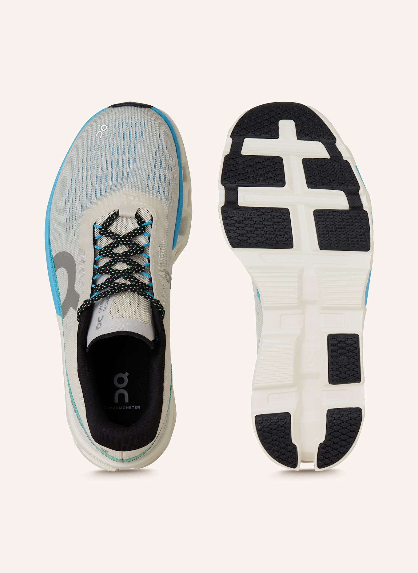 On Running shoes CLOUDMONSTER 2: CREAM / TURQUOISE