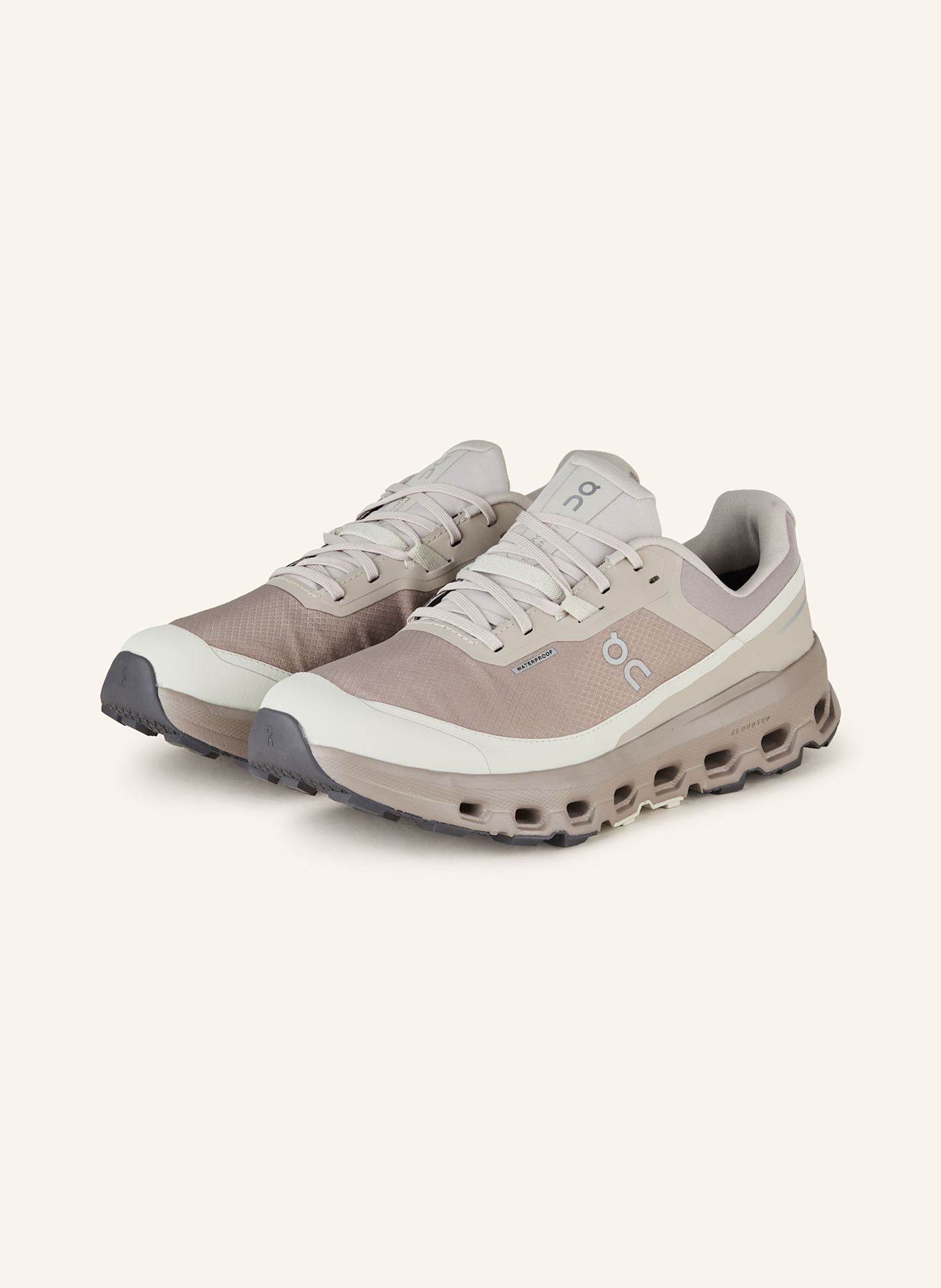 On Trailrunning-Schuhe CLOUDVISTA 2 WATERPROOF: TAUPE / GRAU