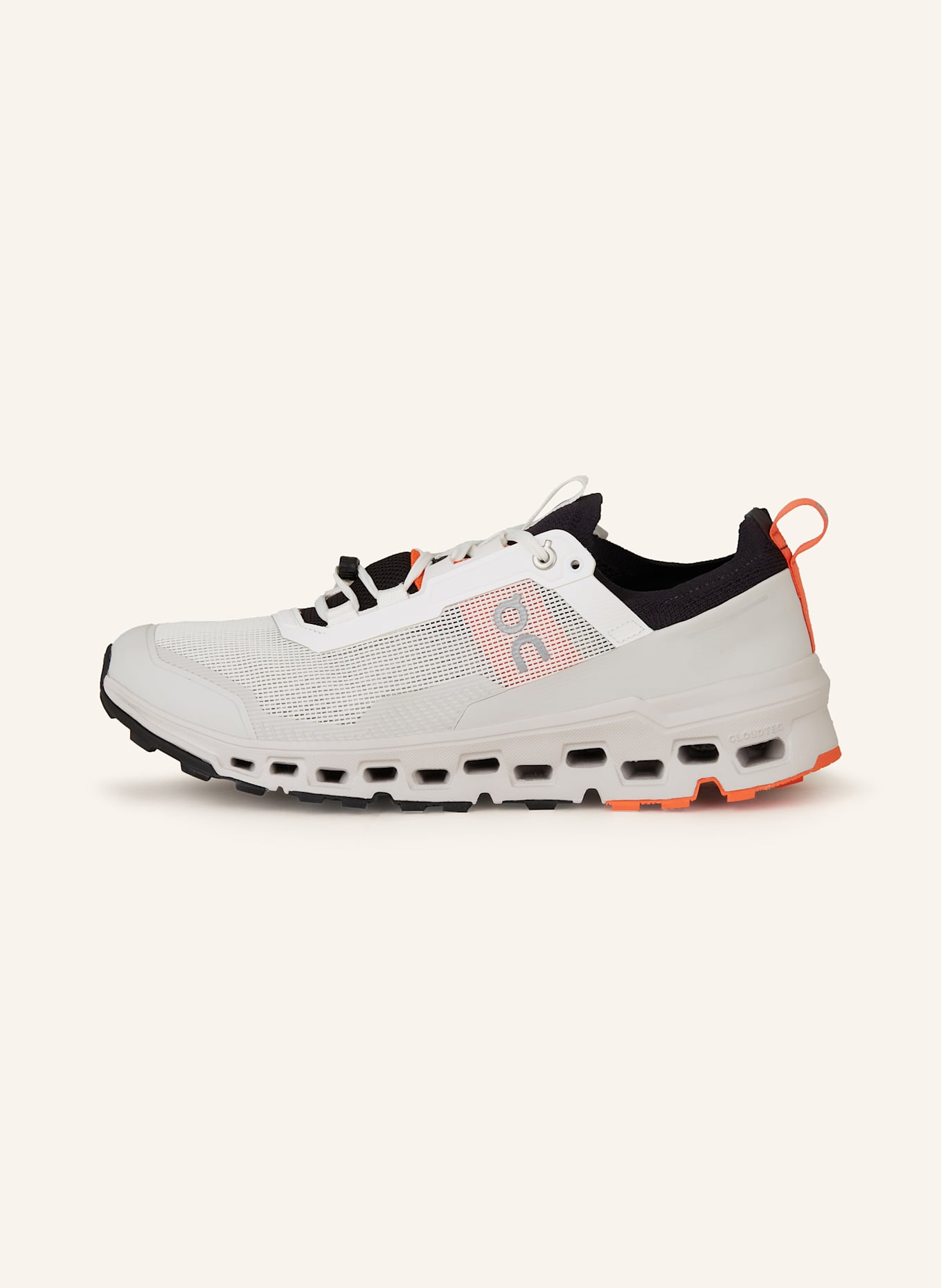 On Trailrunning-Schuhe CLOUDULTRA 2: WEISS / SCHWARZ / ORANGE