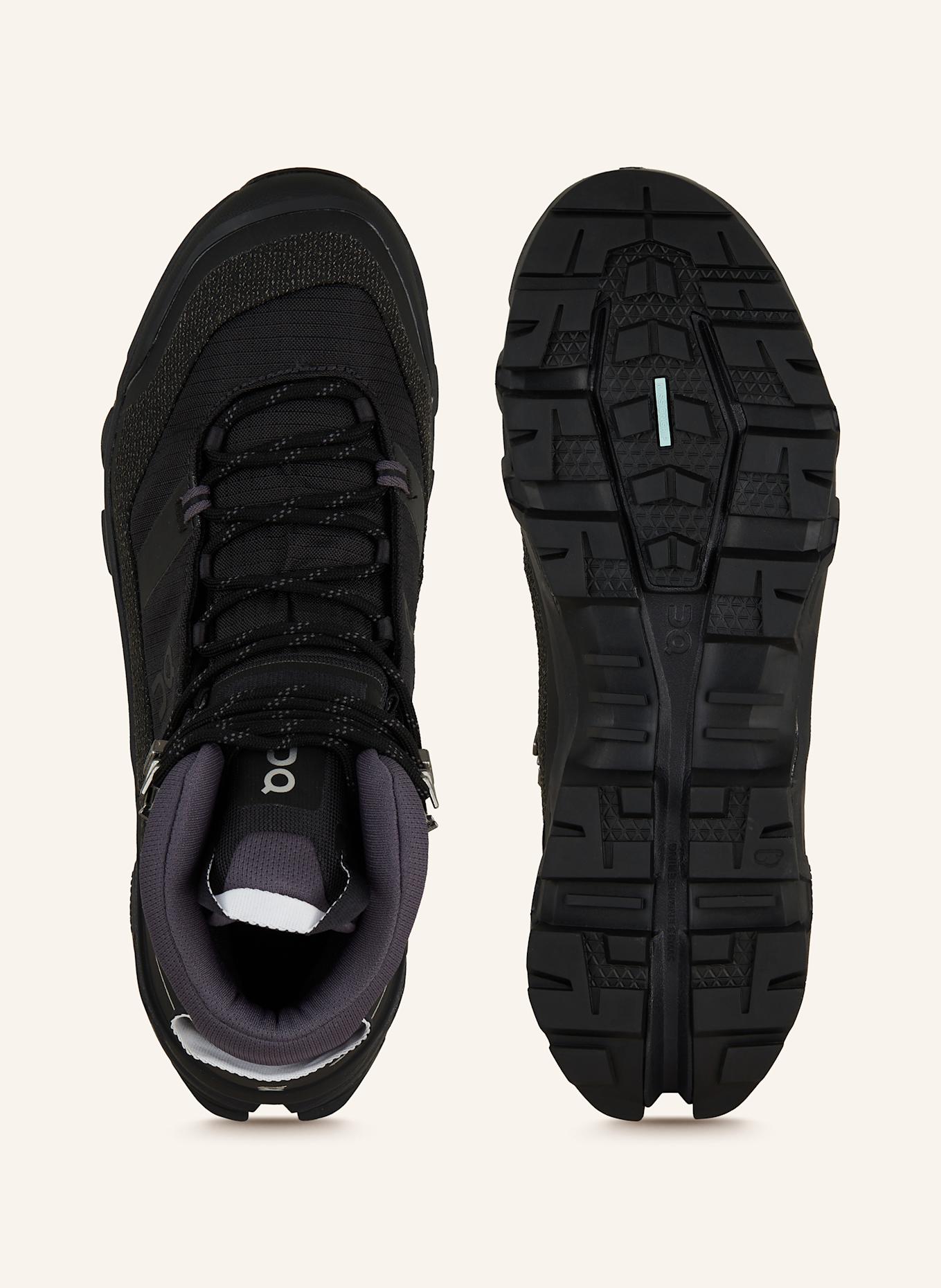 On Wanderschuhe CLOUDROCK TREK WP: SCHWARZ / DUNKELGRAU