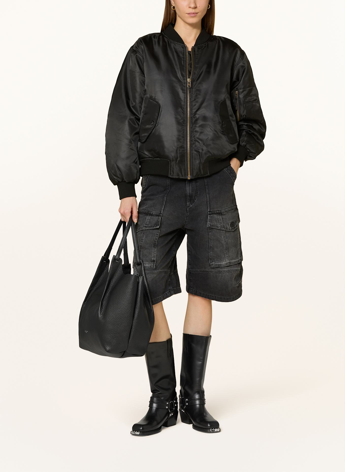 GIANNI CHIARINI Beuteltasche DUA XL mit Pouch: SCHWARZ