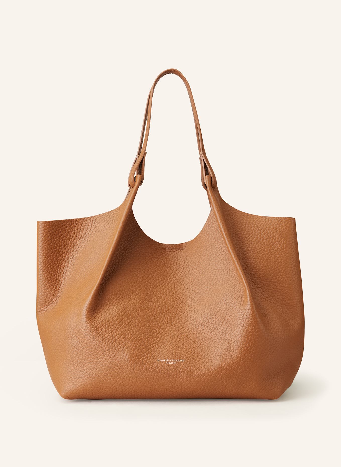 GIANNI CHIARINI Beuteltasche DUA XL mit Pouch: COGNAC