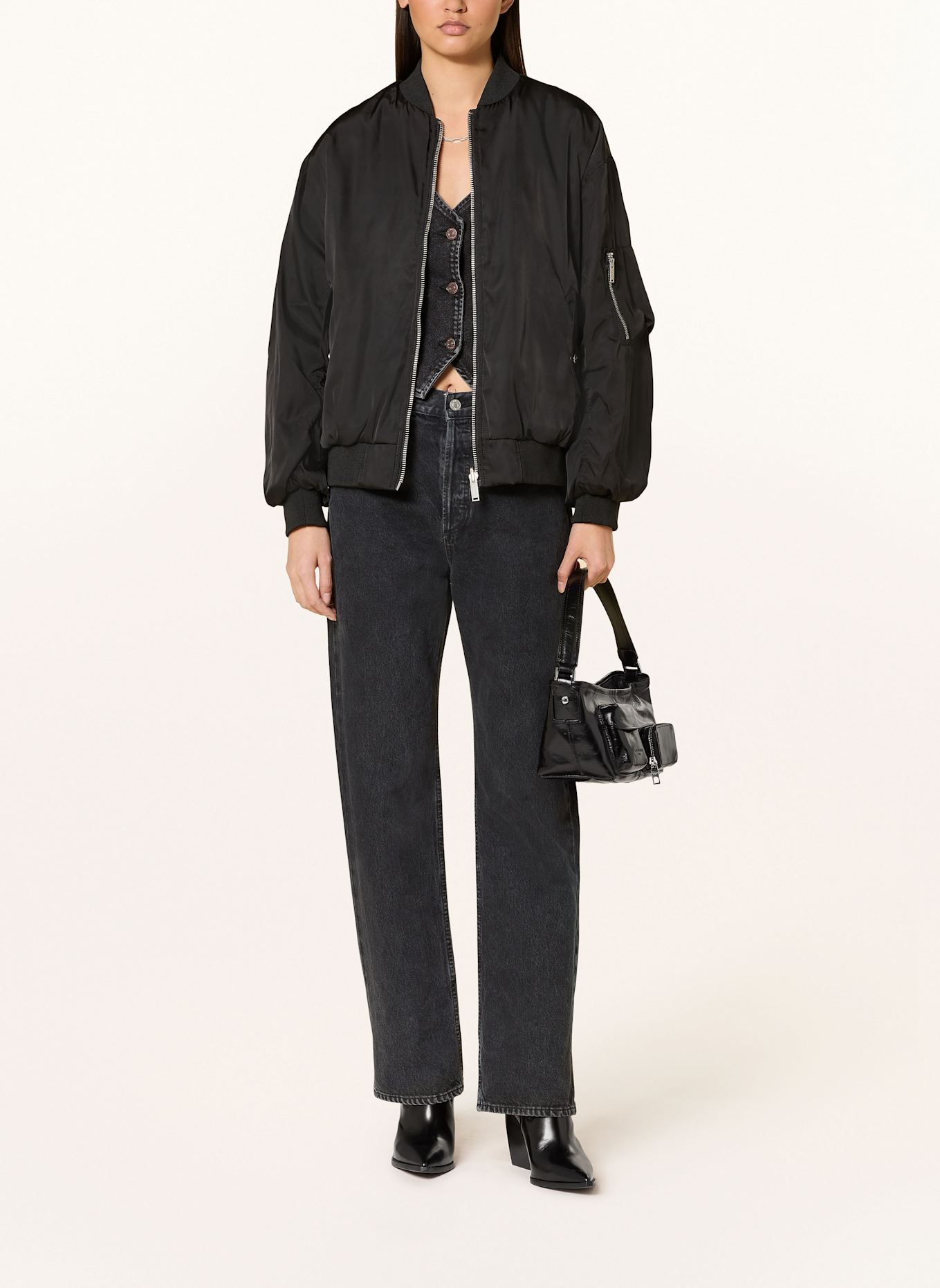 RINO & PELLE Bluzon dwustronny ELYN: CZARNY / JASNOCZARY