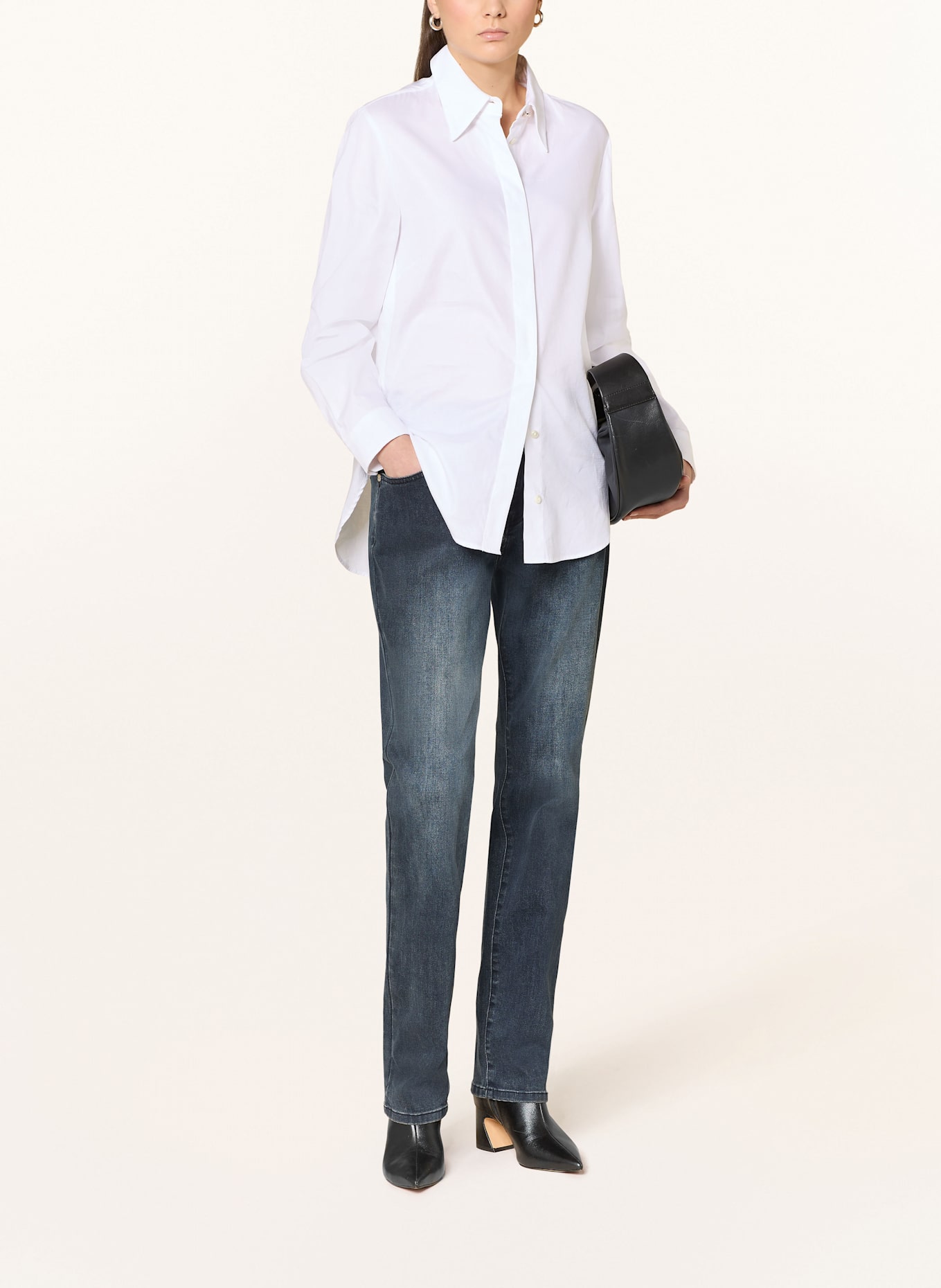 ELENA MIRO Straight Jeans: 34 grey Denim