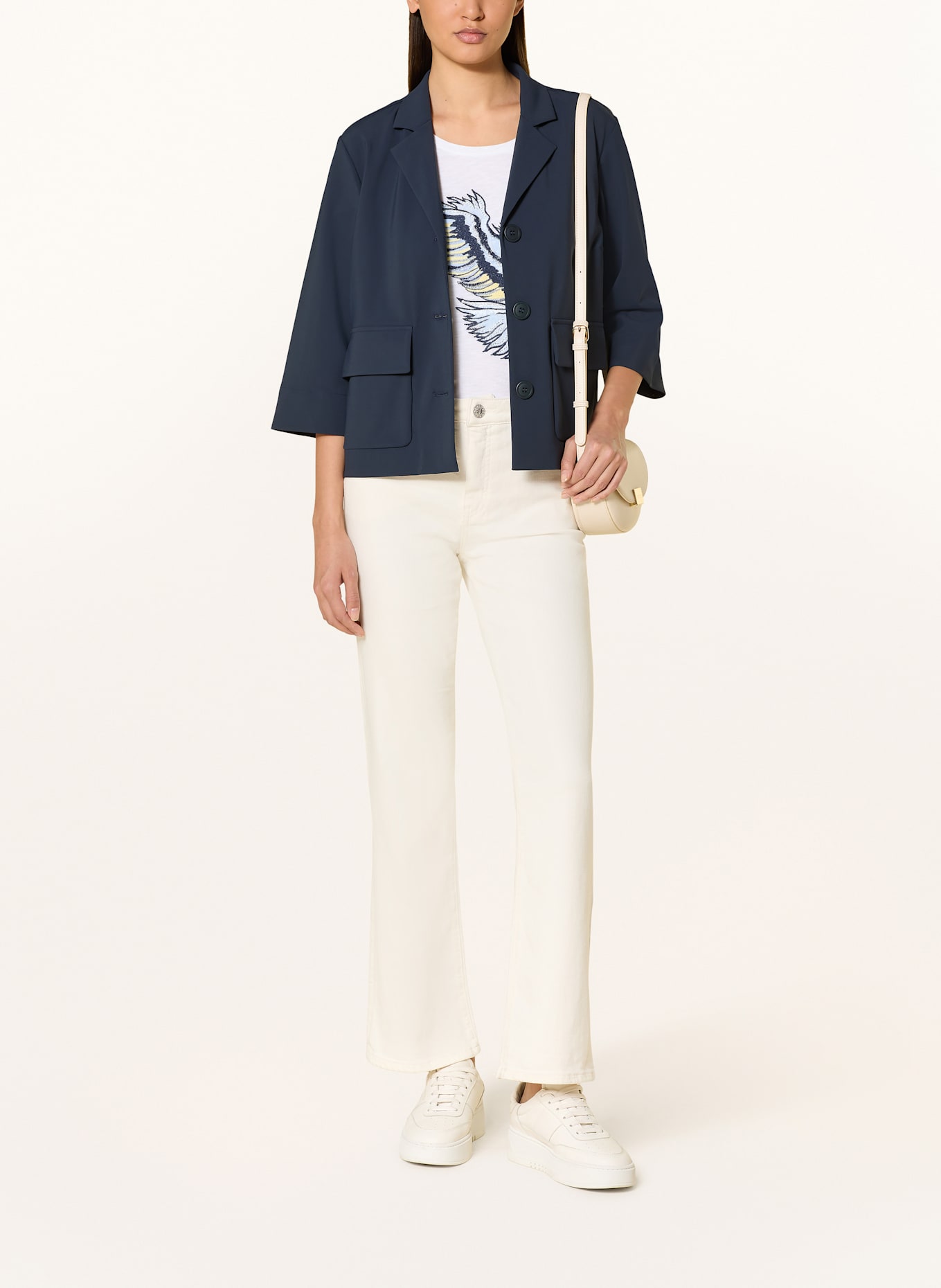 MOS MOSH Overshirt MMCAMIE IZZY mit 3/4-Arm: DUNKELBLAU