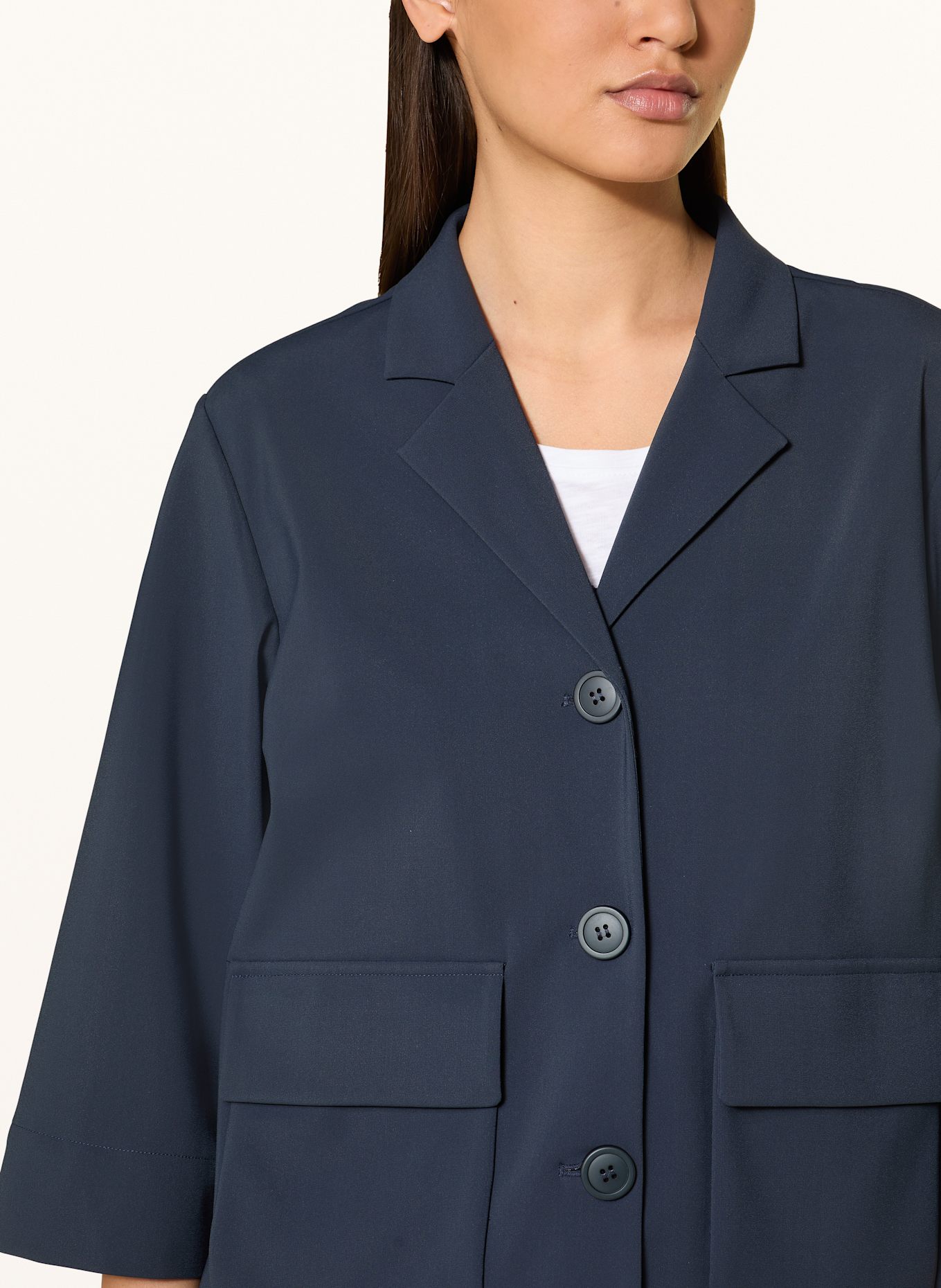 MOS MOSH Overshirt MMCAMIE IZZY mit 3/4-Arm: DUNKELBLAU