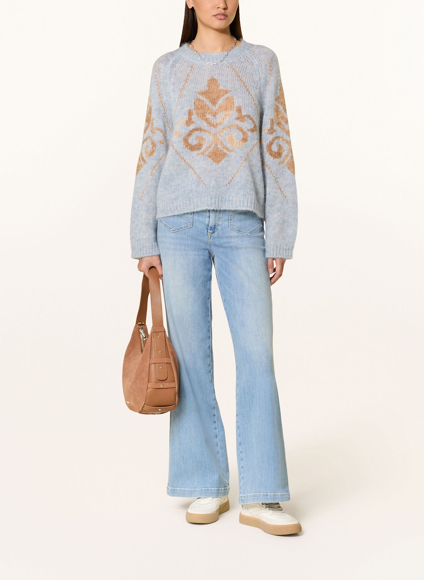 MOS MOSH Svetr MMDAYA: TMAVĚ MODRÁ