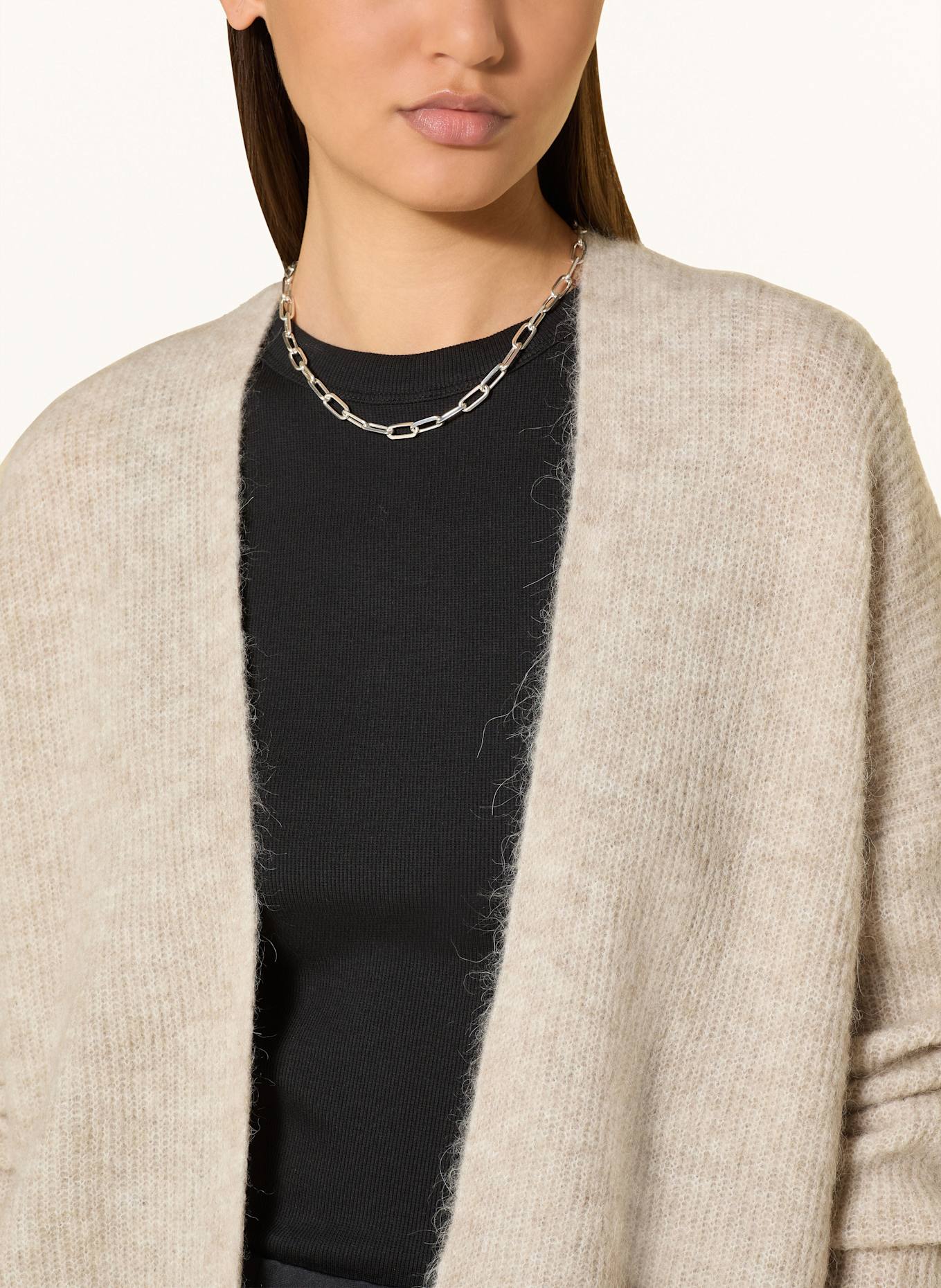 MOS MOSH Strickhülle MMTHORA mit Cashmere und Alpaka: HELLBRAUN