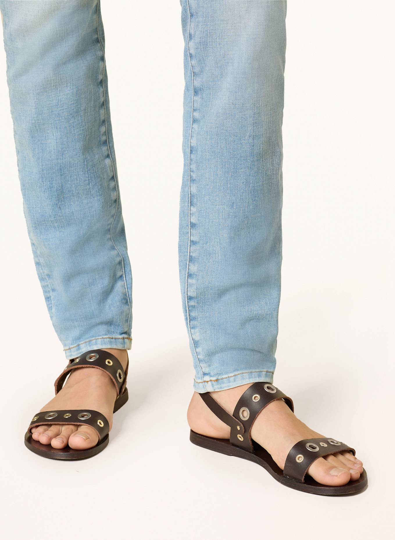 MOS MOSH Straight Jeans MMNAOMI mit Paillettenbesatz: 406 LIGHT BLUE