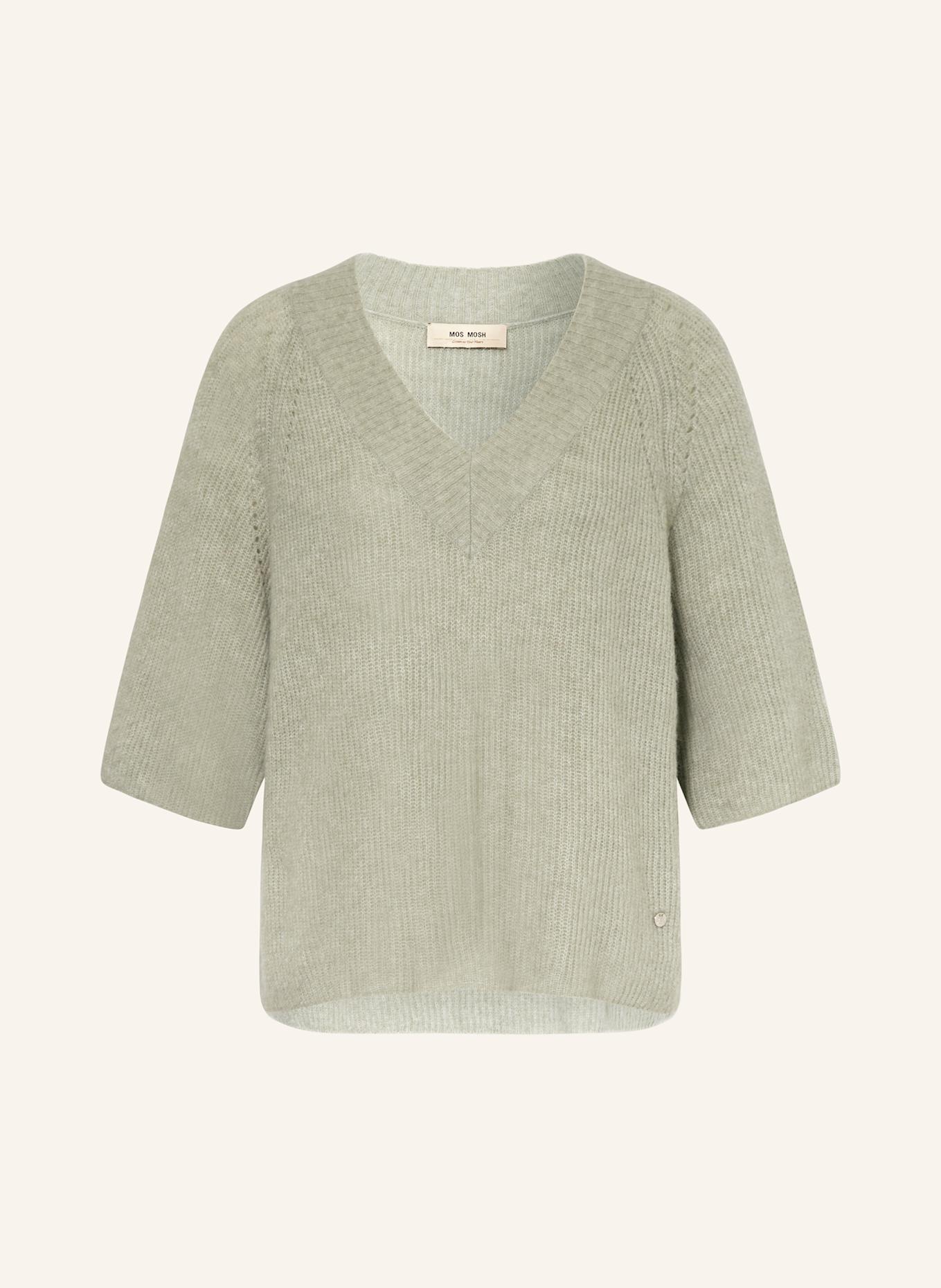 MOS MOSH Strickshirt MMTACI mit Alpaka: HELLGRÜN