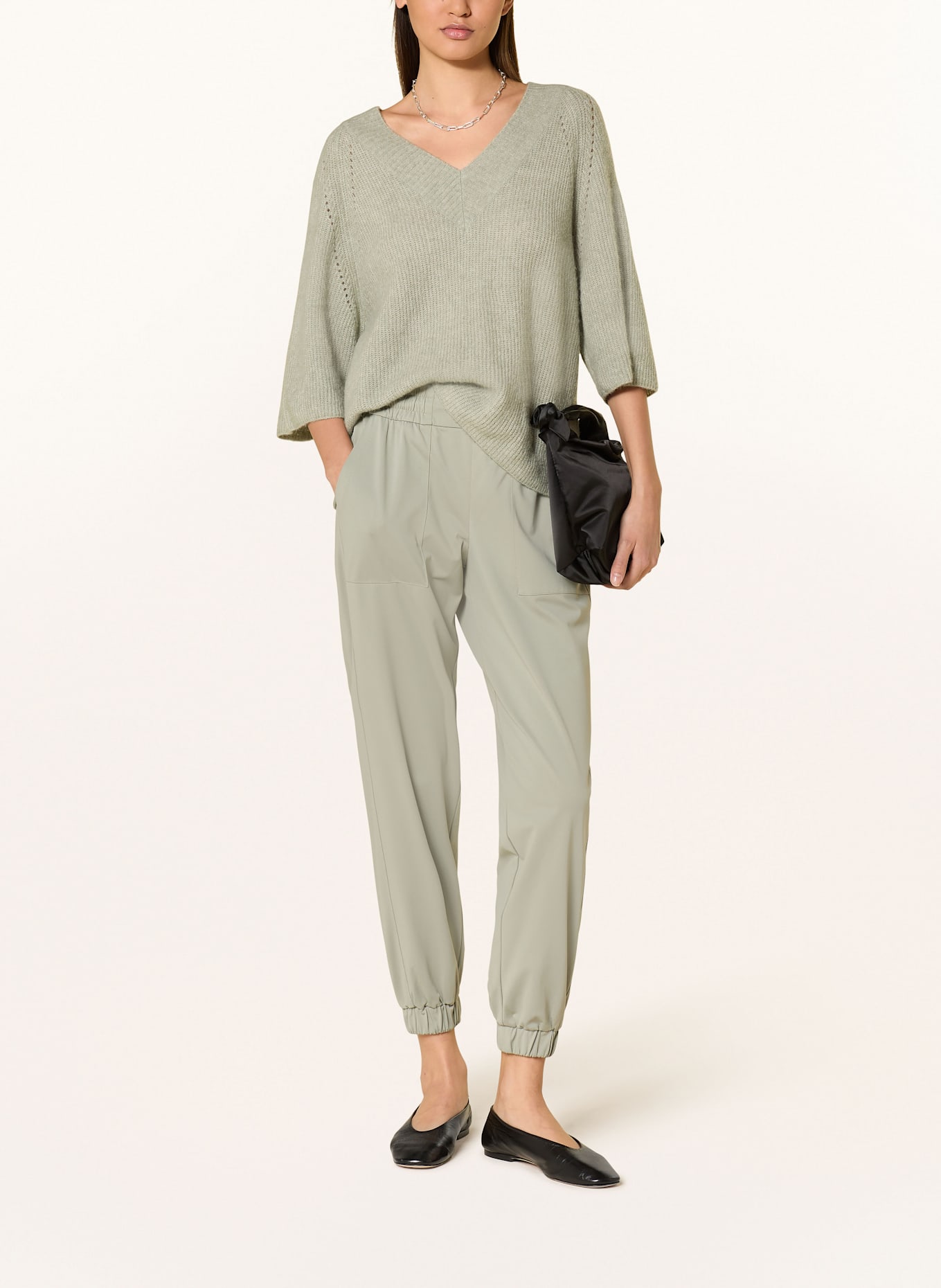 MOS MOSH Strickshirt MMTACI mit Alpaka: HELLGRÜN