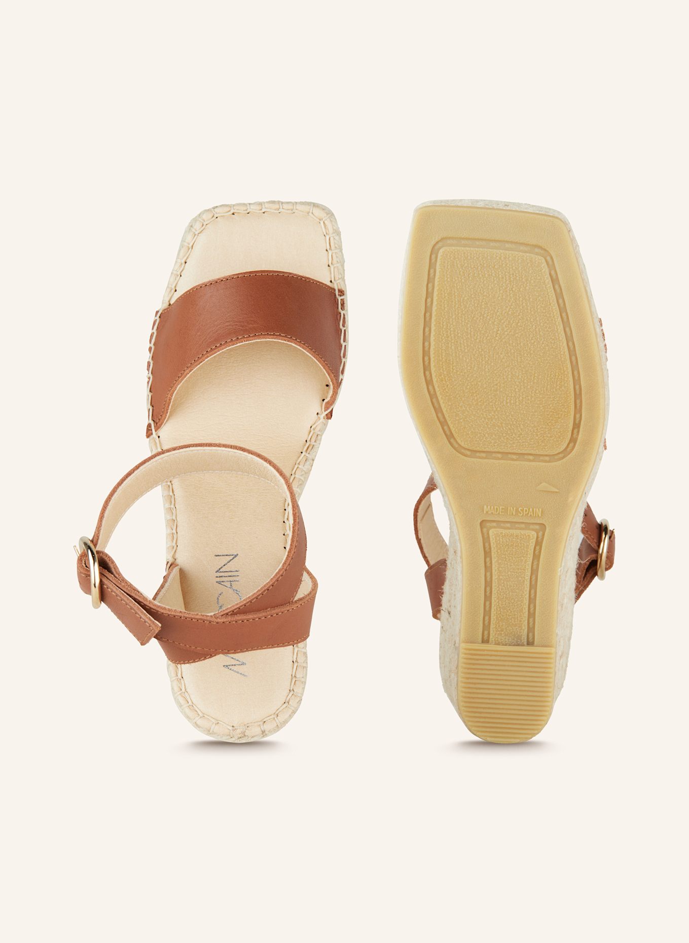 MARC CAIN Platform wedges: 447 bright ochre