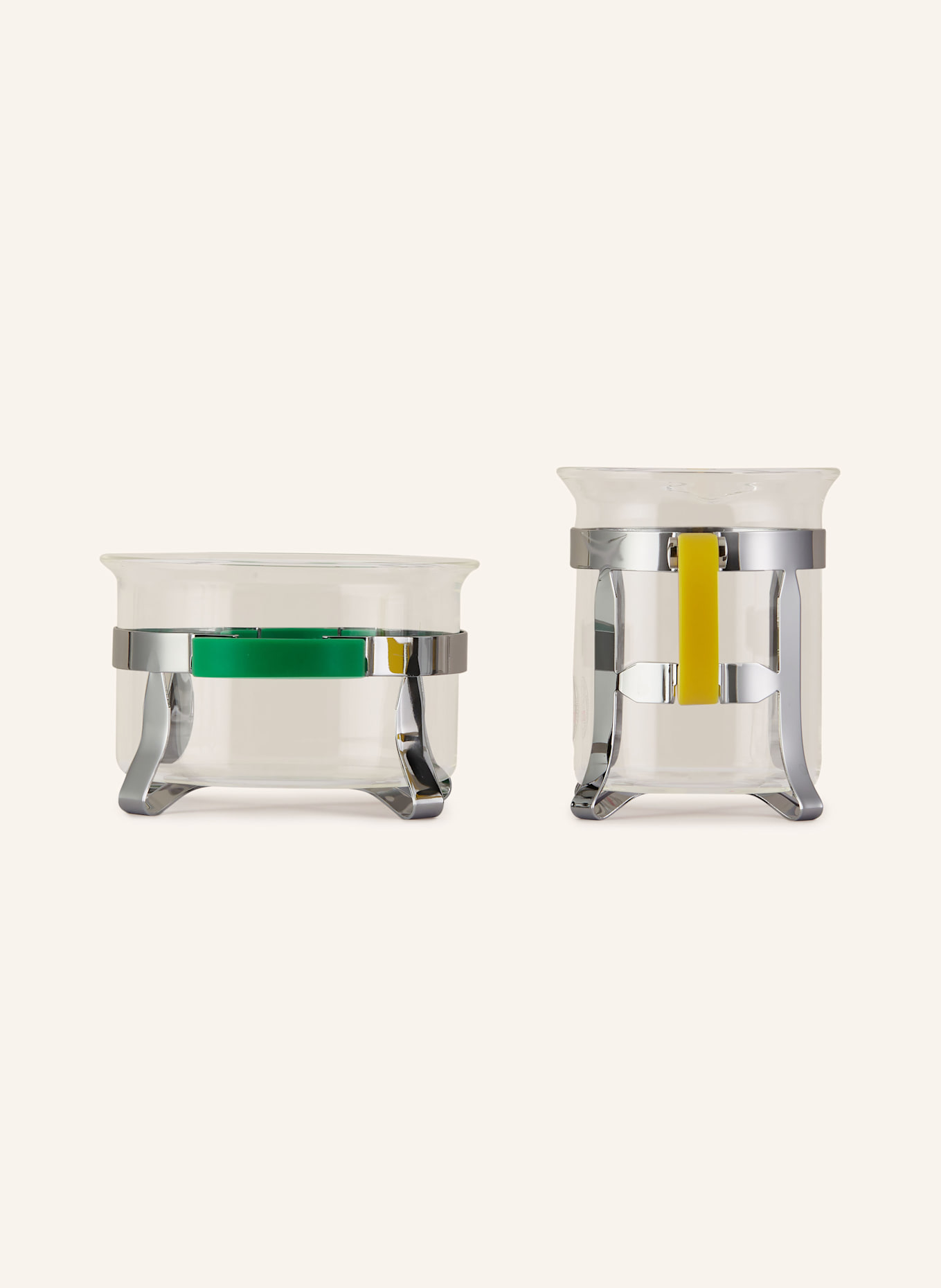 bodum 2-częściowy zestaw CHAMBORD: cukierniczka i dzbanek na mleko: ŻÓŁTY / ZIELONY / SREBRNY