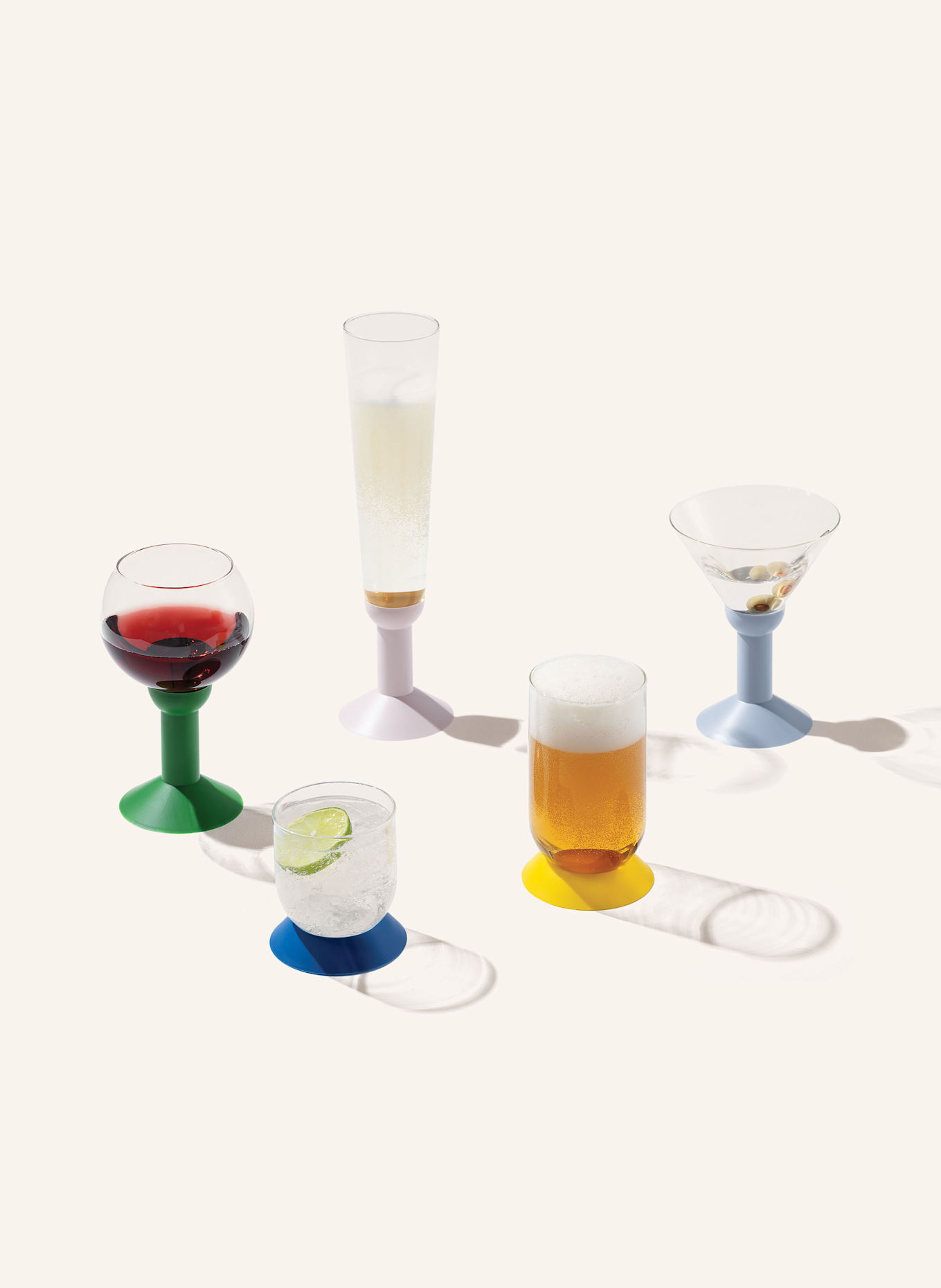 bodum Szklanki OKTETT, 2 szt.: BIAŁY / NIEBIESKI