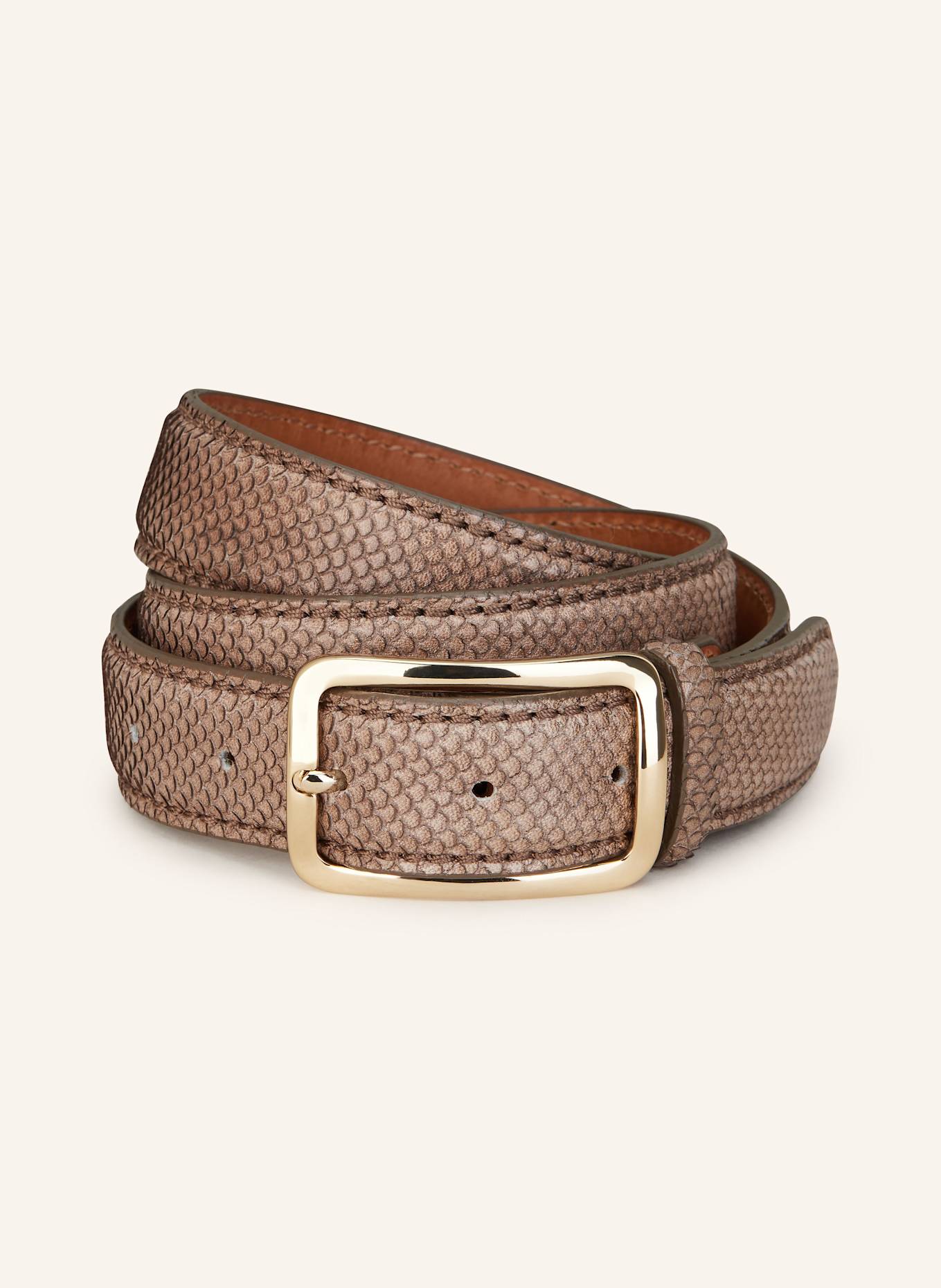 Reptile's House Pasek skórzany BLIND: BEŻOWY