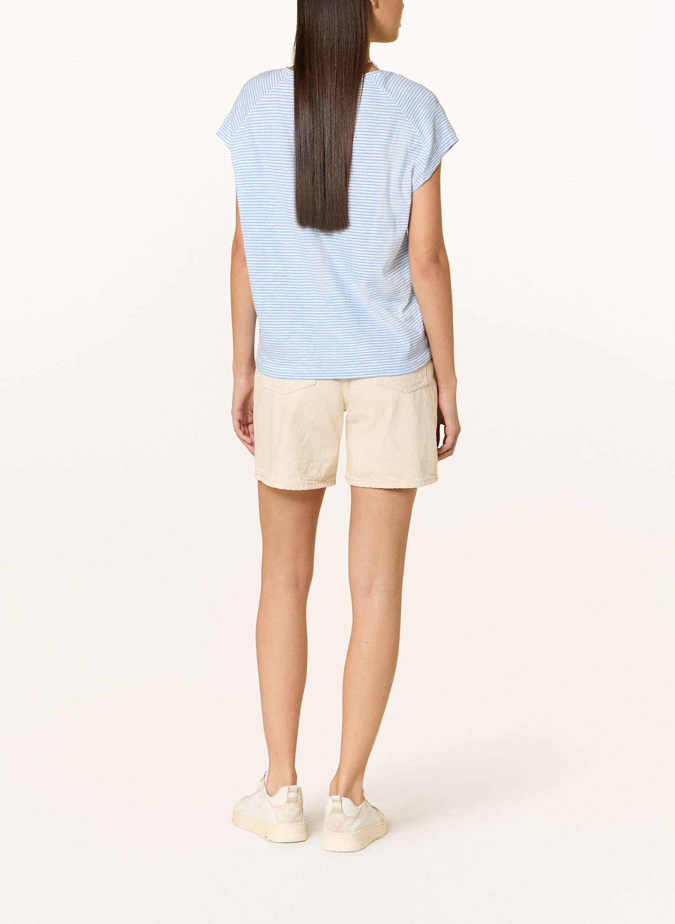 ARMEDANGELS T-Shirt OFELIAA: HELLBLAU / WEISS