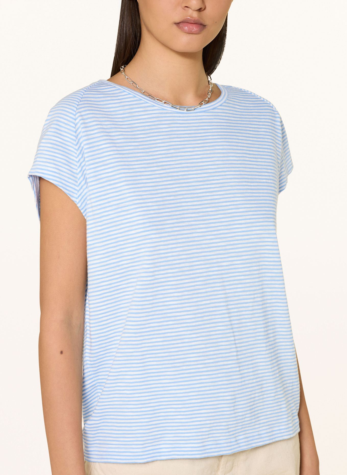 ARMEDANGELS T-Shirt OFELIAA: HELLBLAU / WEISS