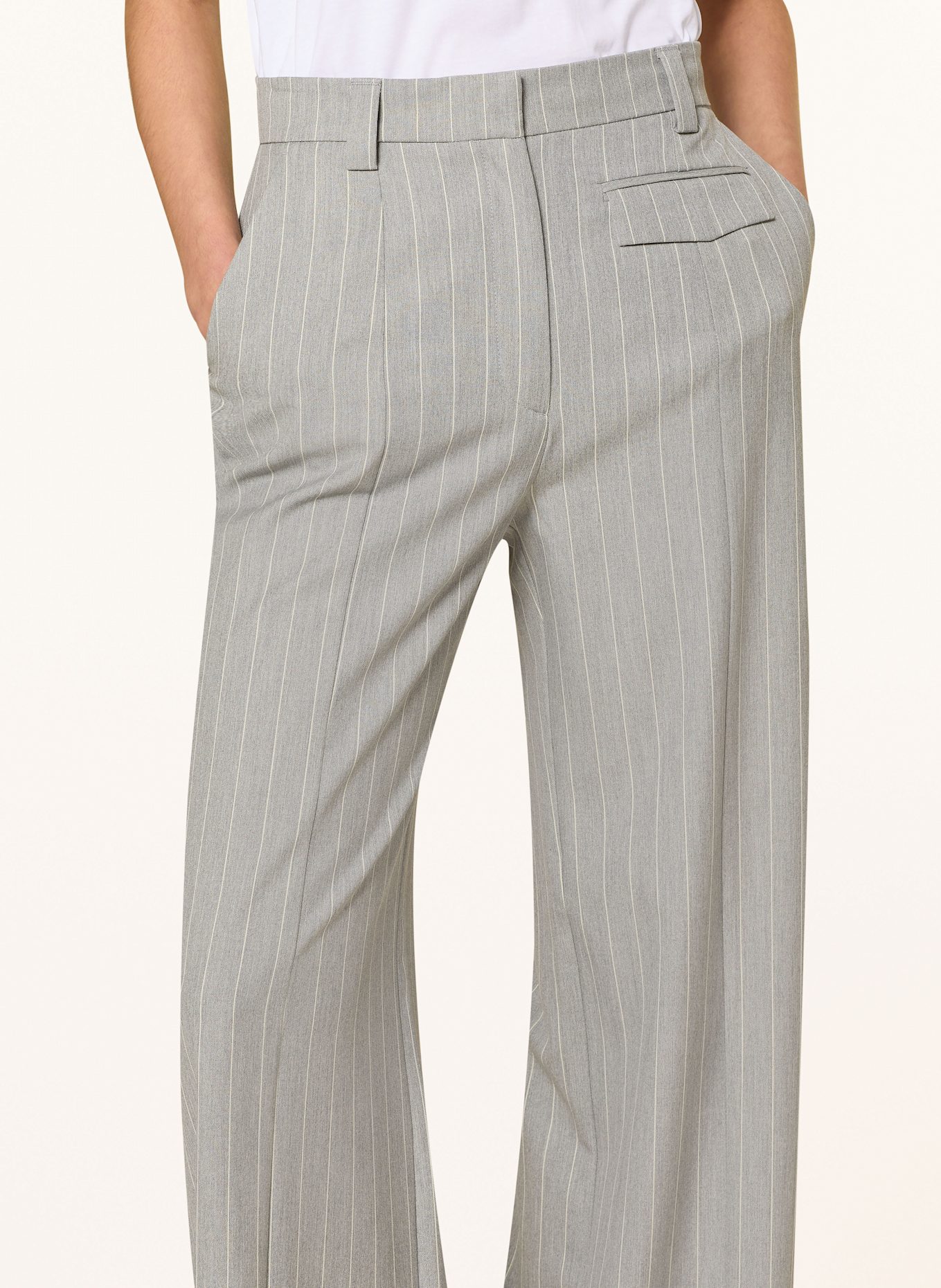 BAUM UND PFERDGARTEN Marlenehose NILO: WEISS / GRAU