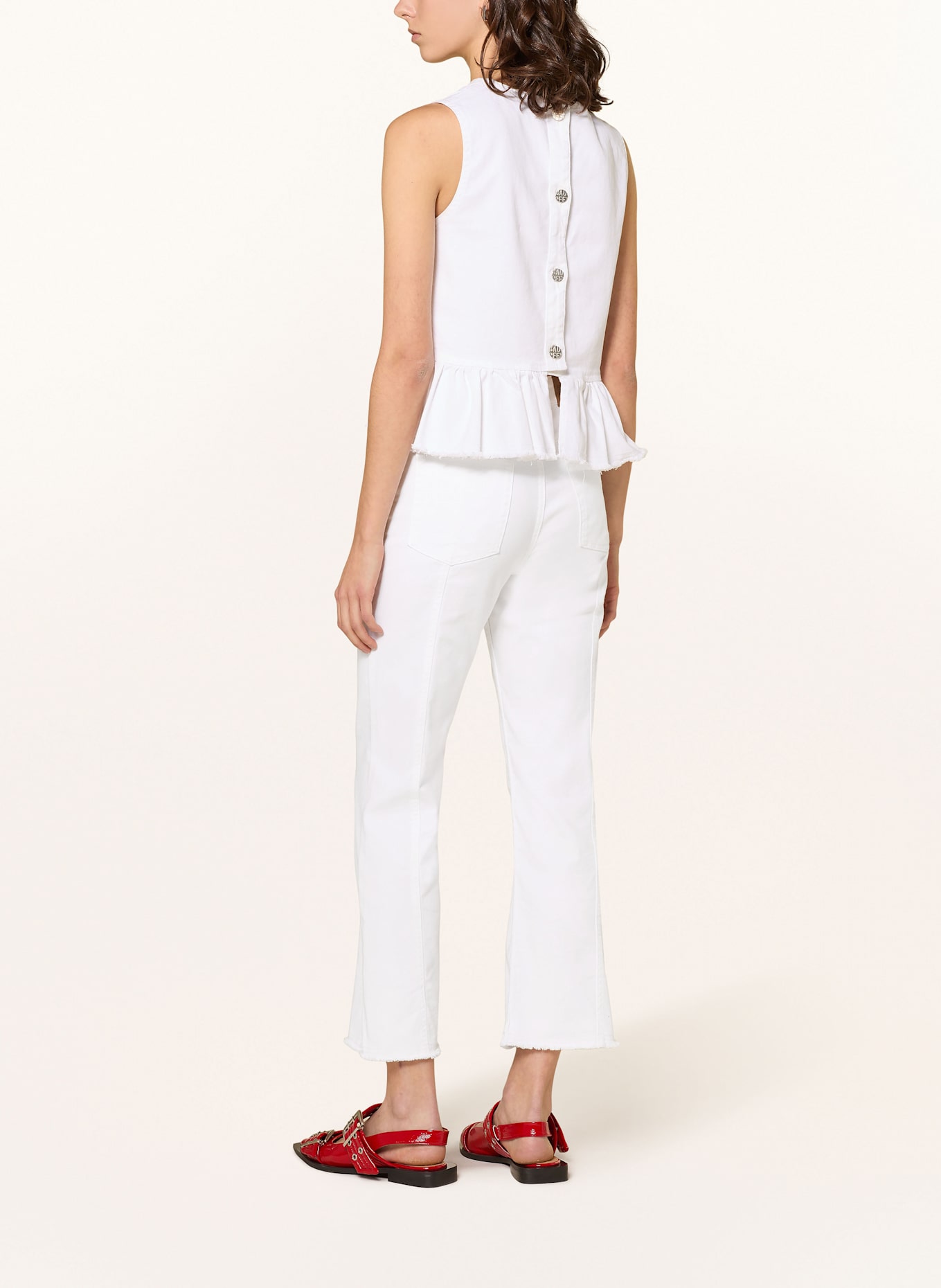 BAUM UND PFERDGARTEN Jeansy 7/8 NELL: C1081 Bright White