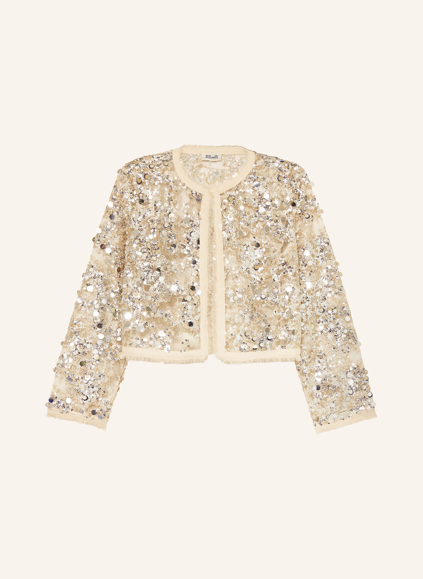 Sequin Jacket Ted Baker Cream Jacket Ted Baker London Cropped