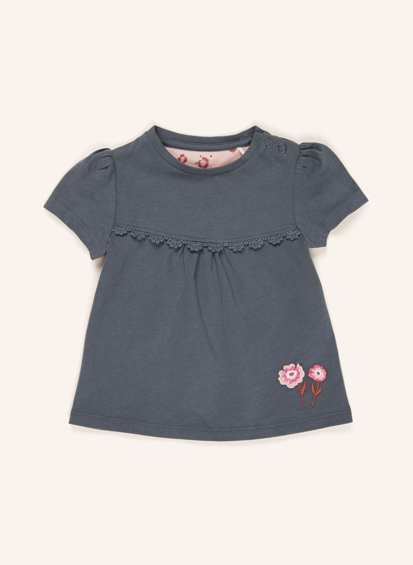 s.Oliver RED Tričko s krajkou: TMAVĚ ŠEDÁ