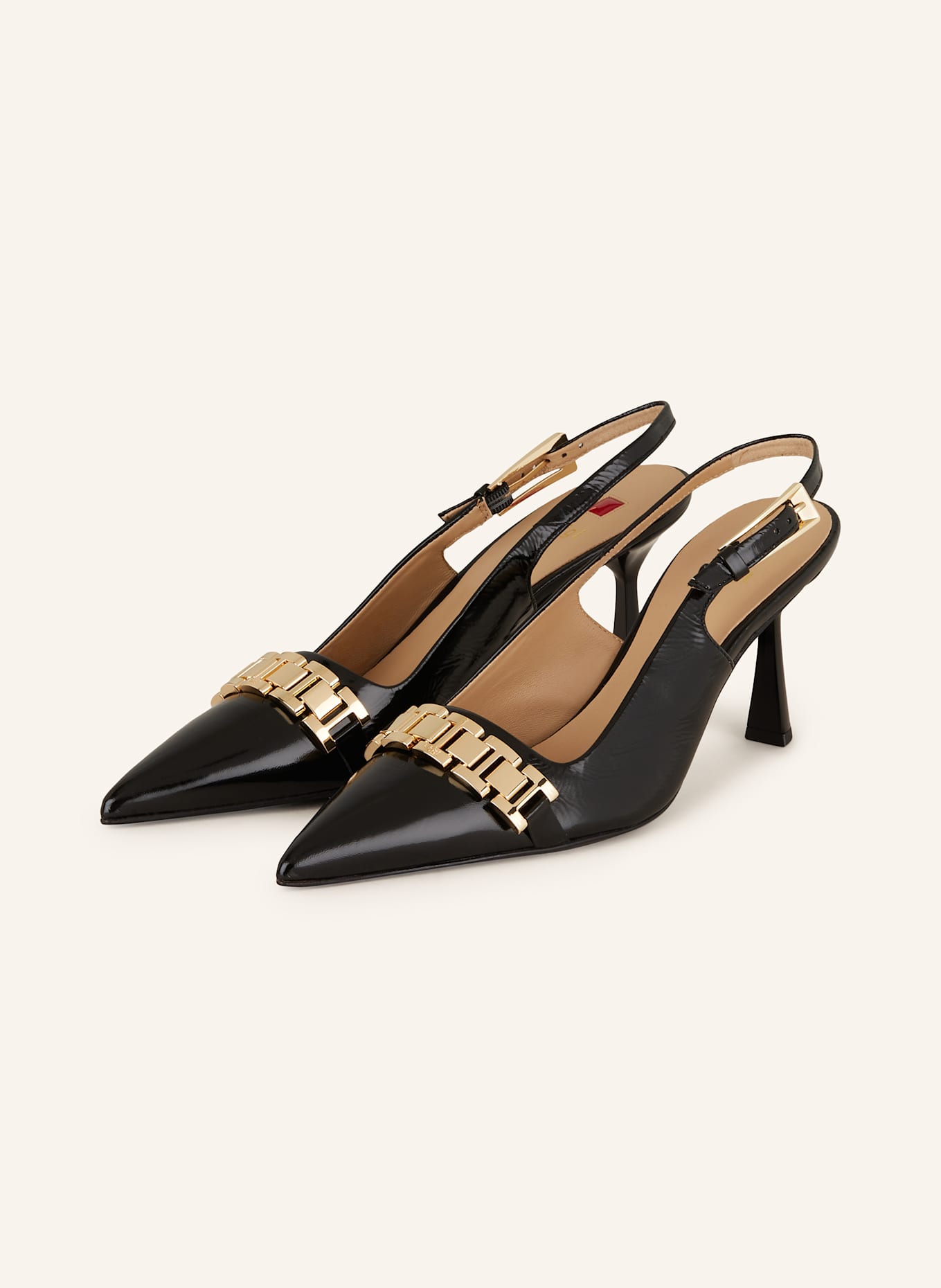 Högl Slingpumps: SCHWARZ / GOLD