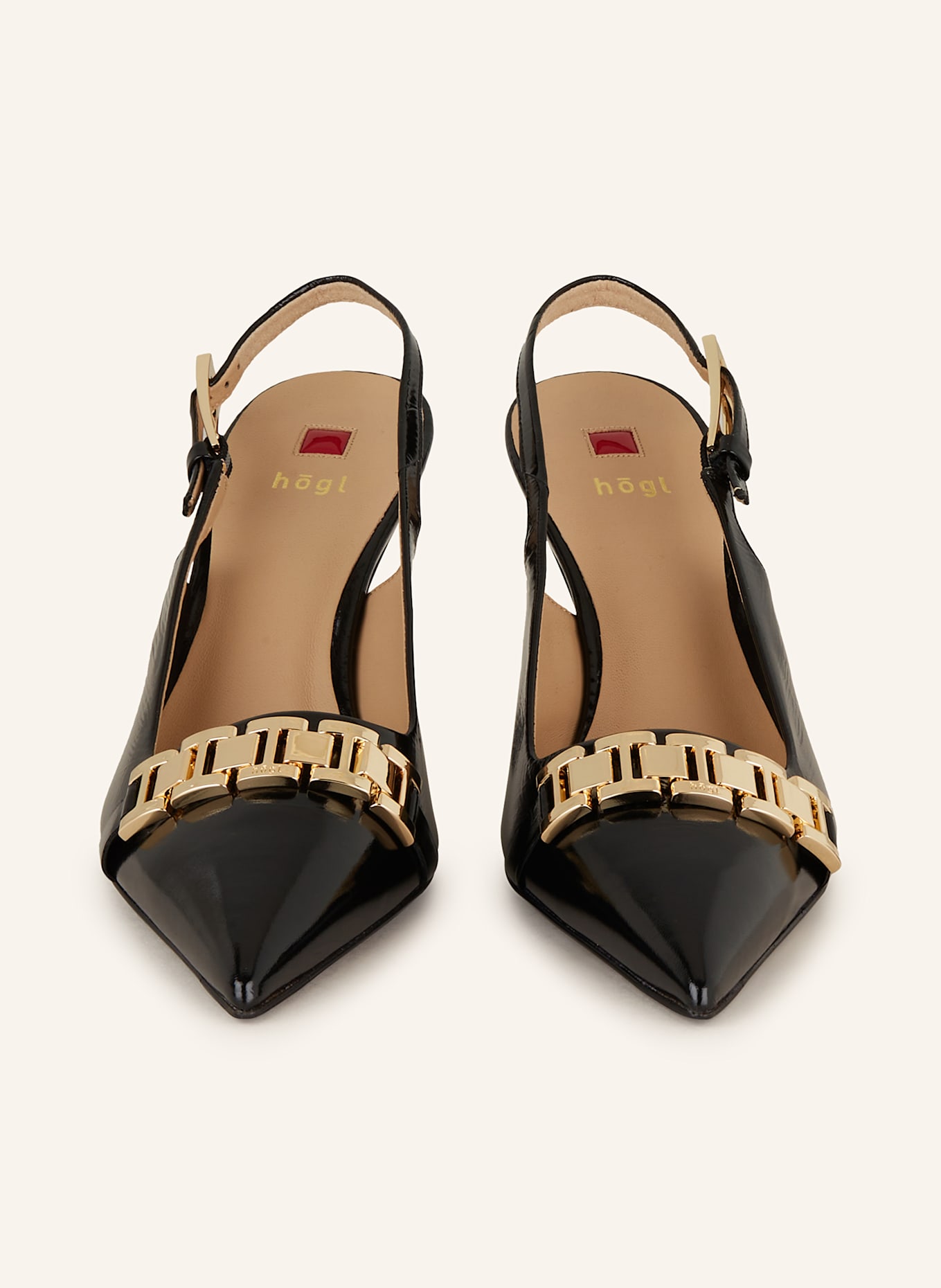 Högl Slingpumps: SCHWARZ / GOLD