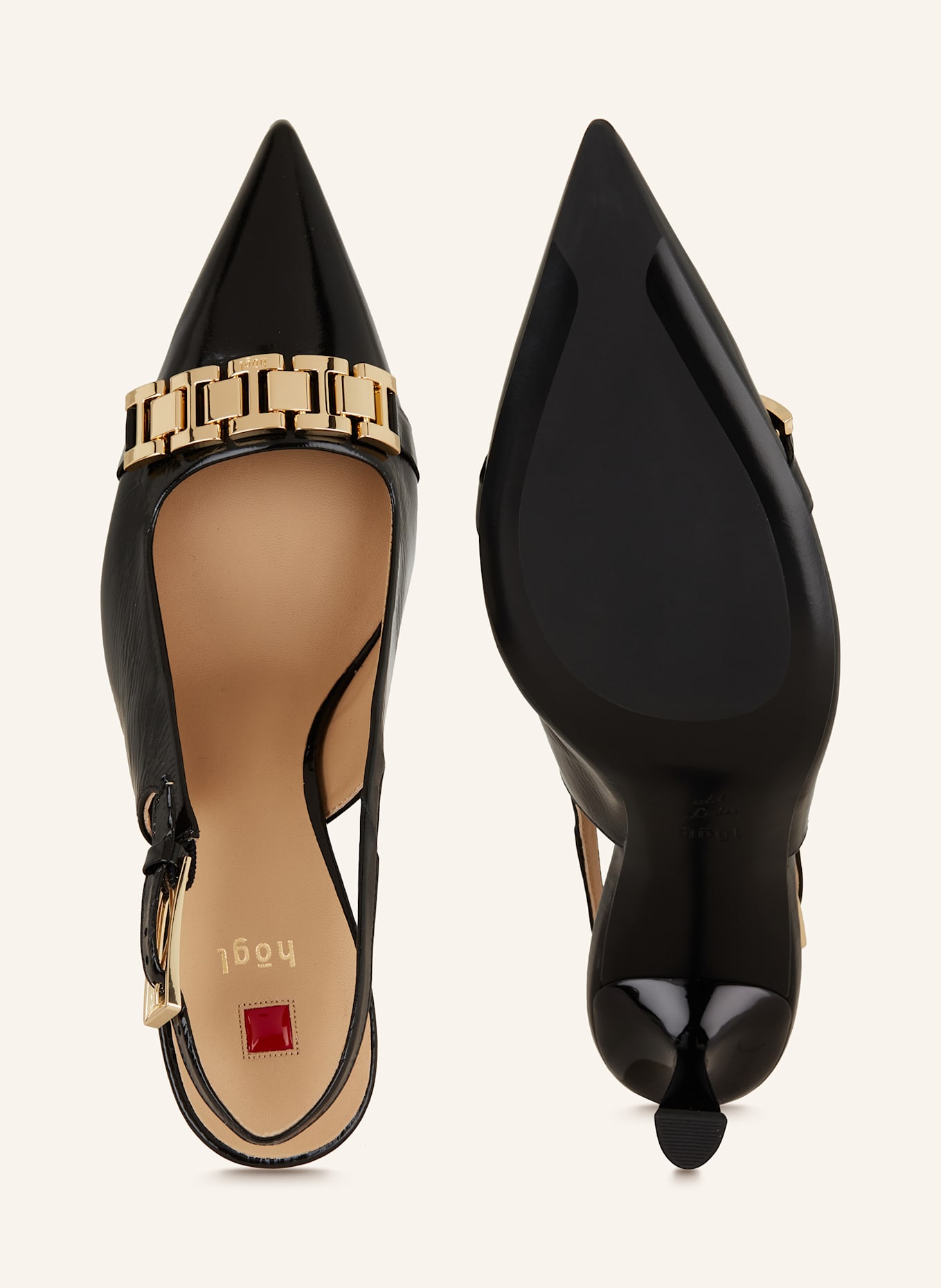 Högl Slingpumps: SCHWARZ / GOLD