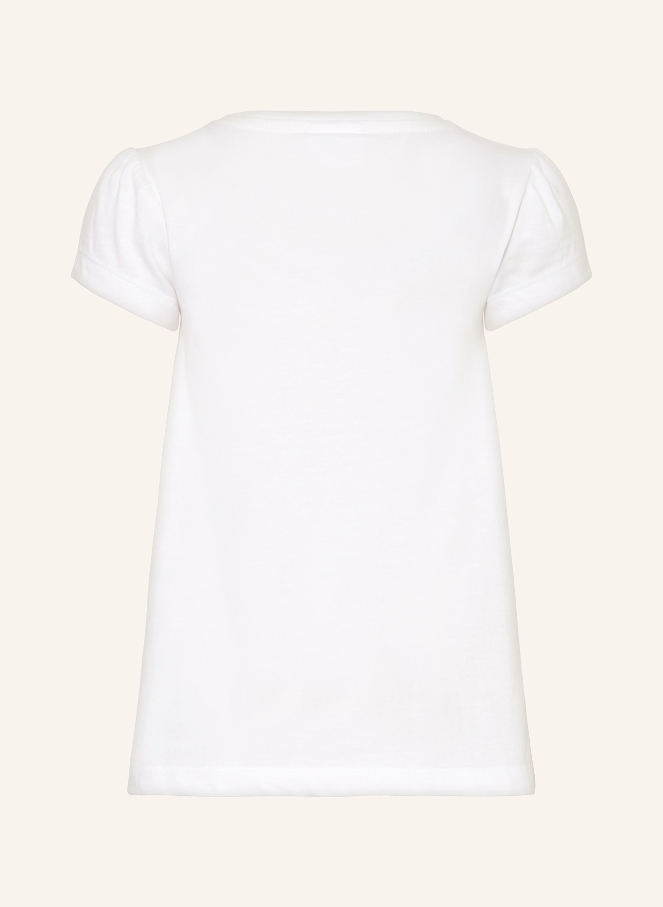 s.Oliver RED Tričko s ozdobnými perličkami: BÍLÁ / SVĚTLE FIALOVÁ