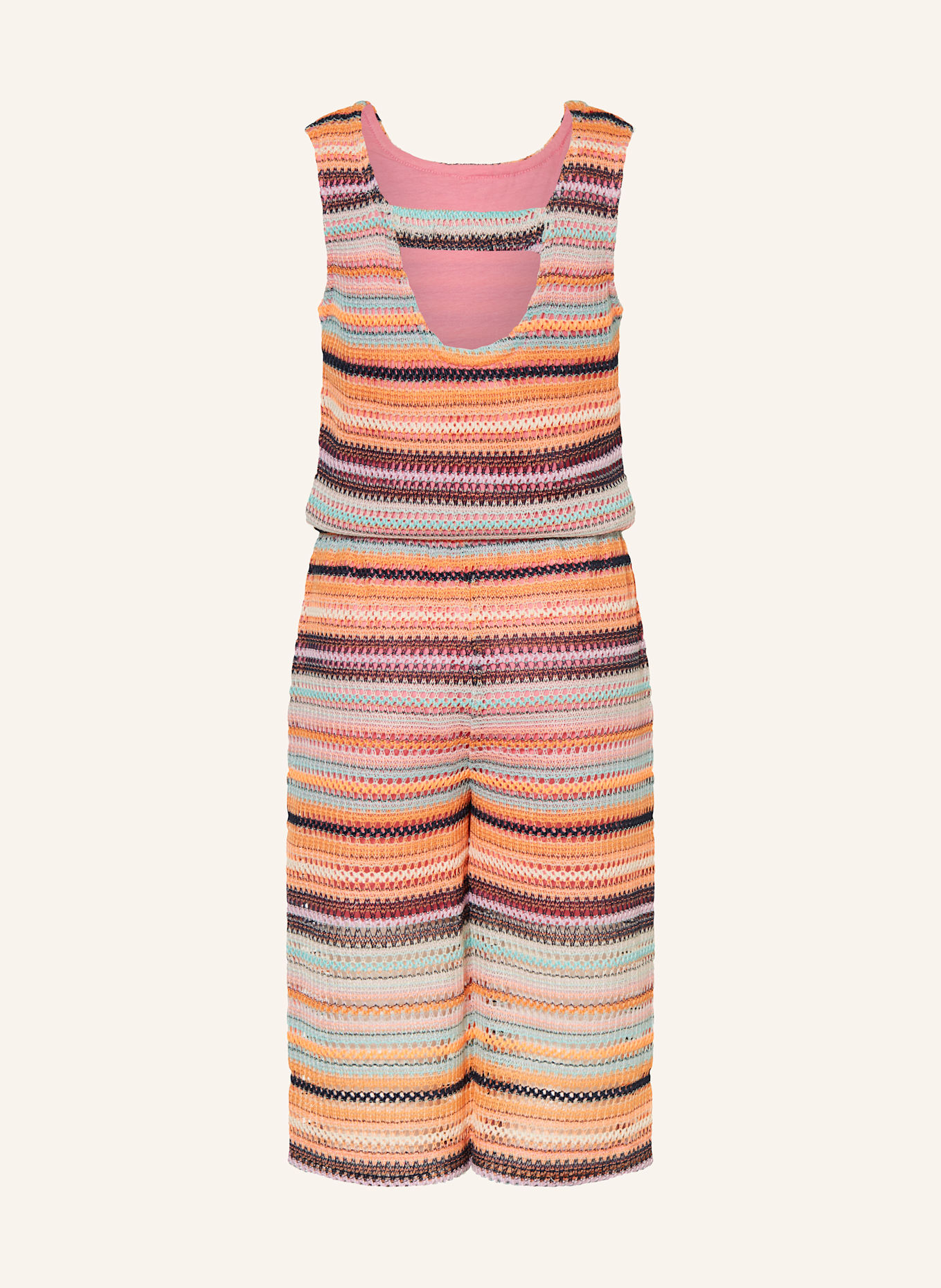 s.Oliver RED Strick-Jumpsuit mit Cut-out: ORANGE/ MINT/ SCHWARZ