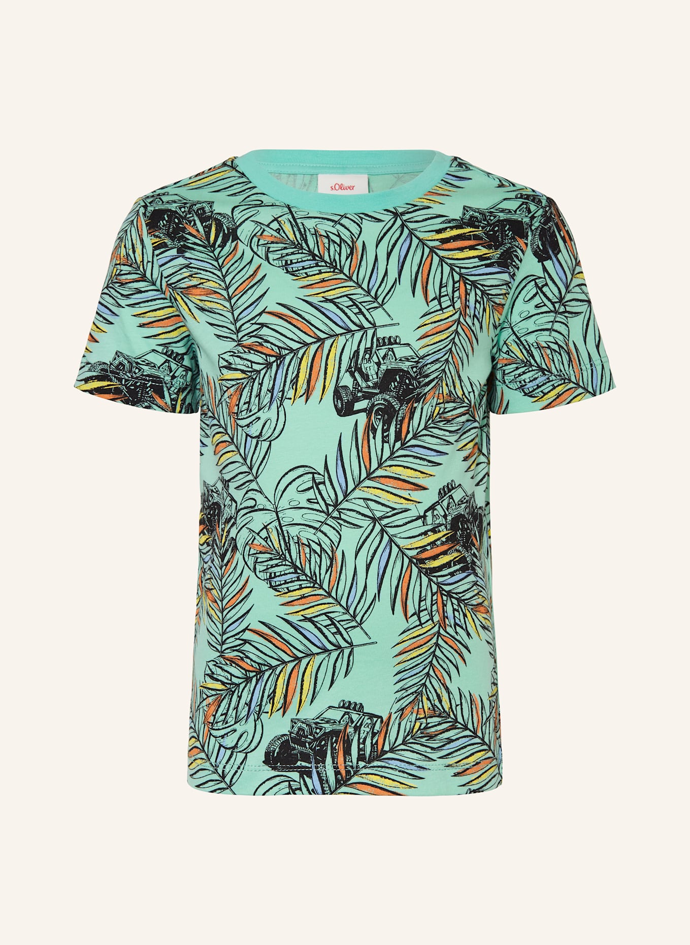 s.Oliver RED T-Shirt: MINT / SCHWARZ